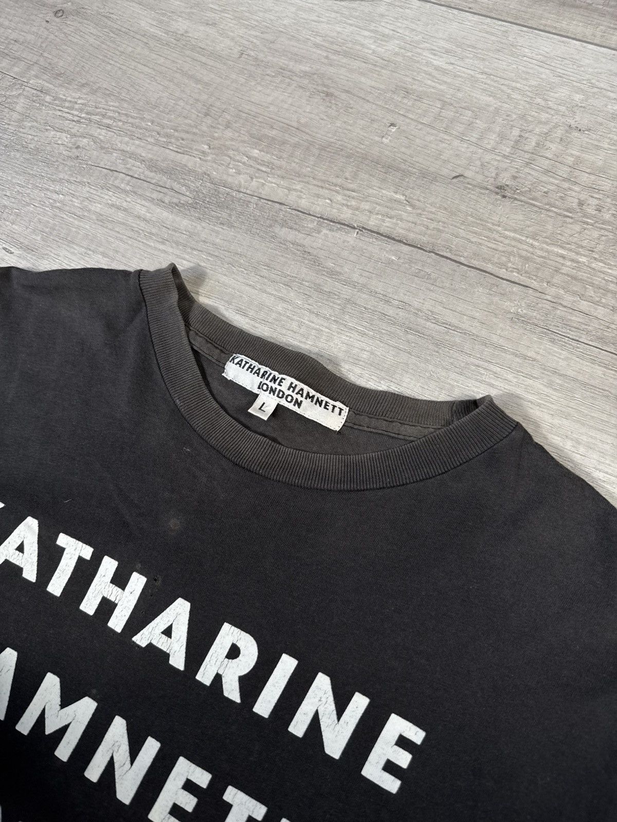 Katharine Hamnett London Katharine Hamnett London Vintage Rare Faded Distressed Tee Size US L / EU 52-54 / 3 - 9 Thumbnail