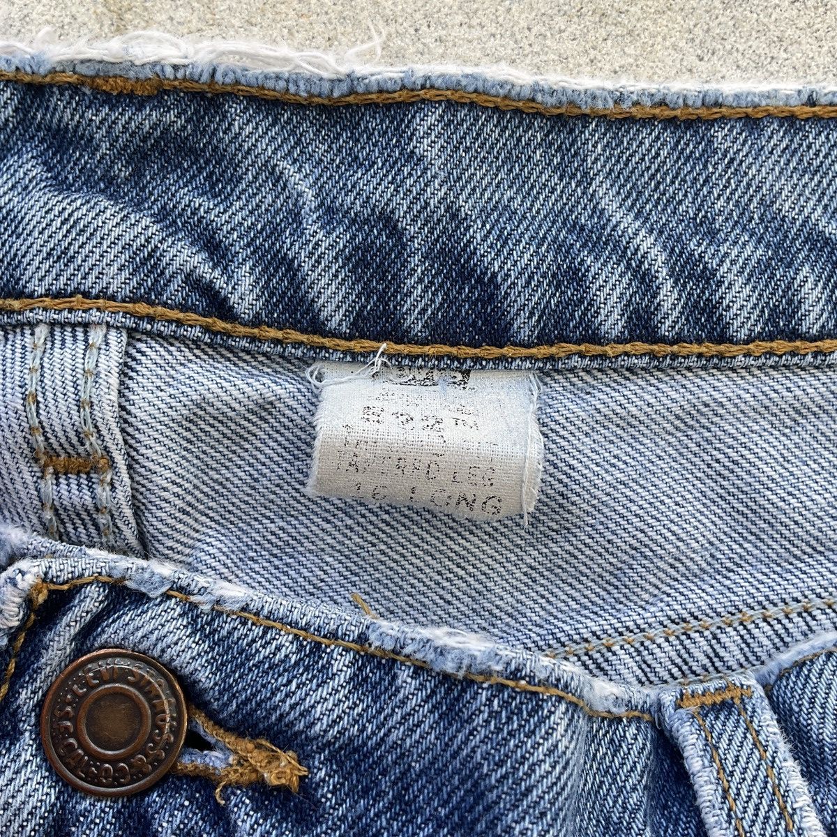 Levi's Vintage Distressed 90s Levi’s 522 Made In USA Denim Pants Size 38" / US 16 / IT 52 - 10 Thumbnail