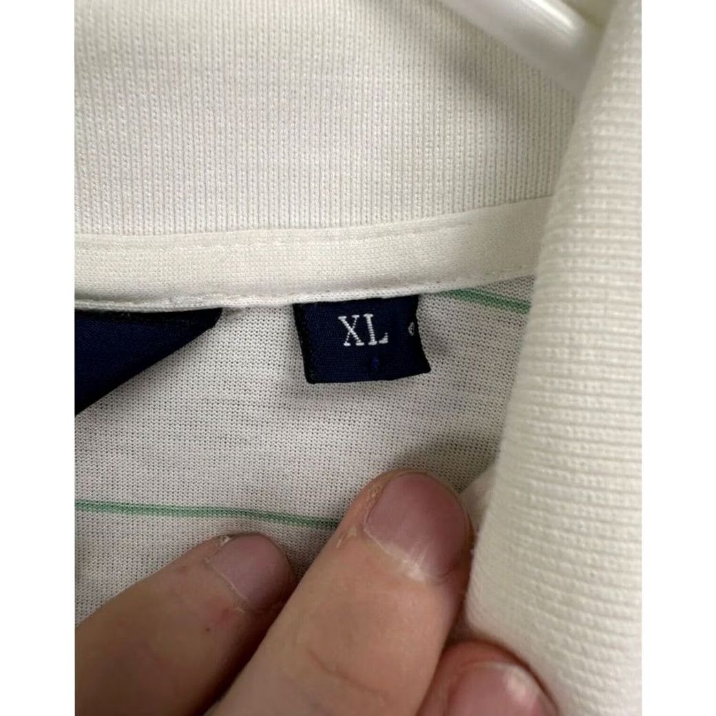 Polo Ralph Lauren VINTAGE Polo Golf Ralph Lauren Shirt Adult XL White Striped Pima Cotton Rugby Casual Men Size US XL / EU 56 / 4 - 4 Thumbnail