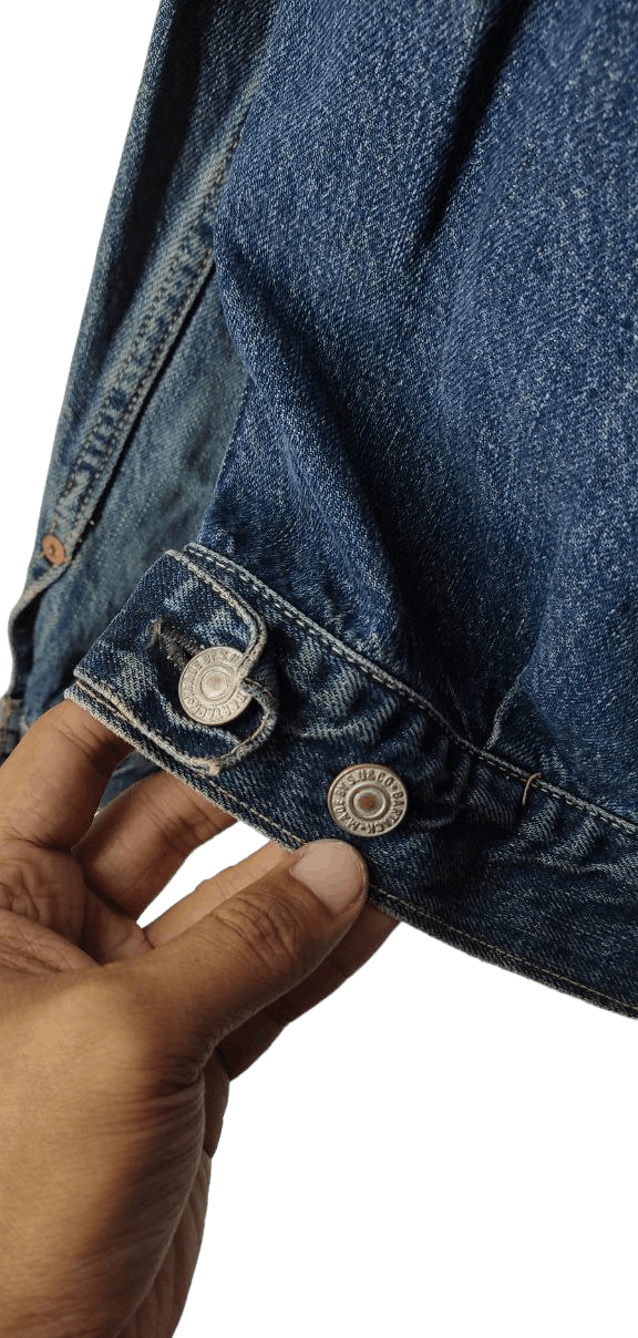 Japanese Brand VINTAGE BARTACK SELVADGE DENIM TRUCKER JACKET Size US M / EU 48-50 / 2 - 6 Thumbnail
