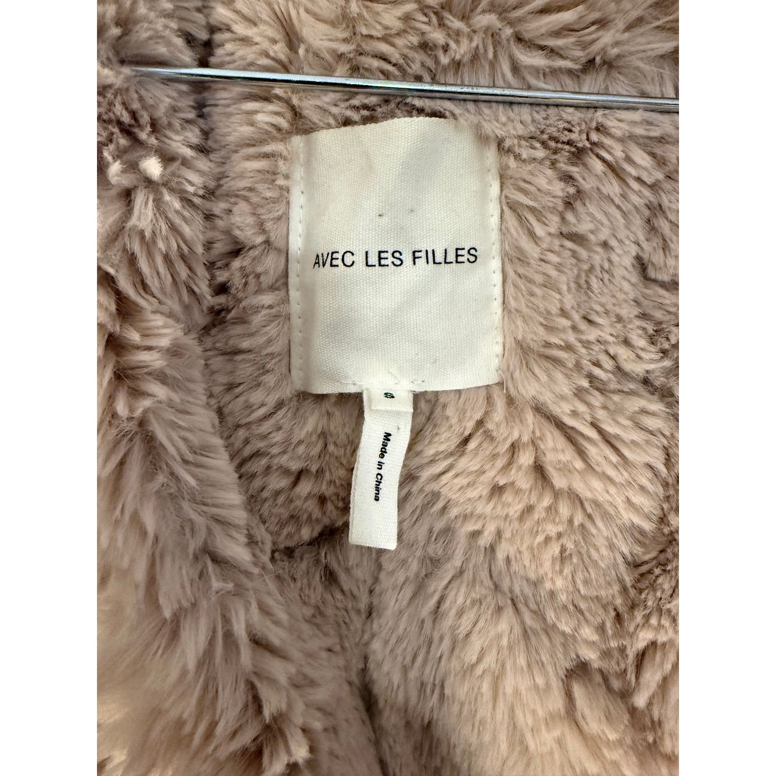 AVEC LES FILLES Avec Les Filles Distressed Denim Coat w/ Faux Fur-Small (OS) Size S / US 4 / IT 40 - 6 Thumbnail