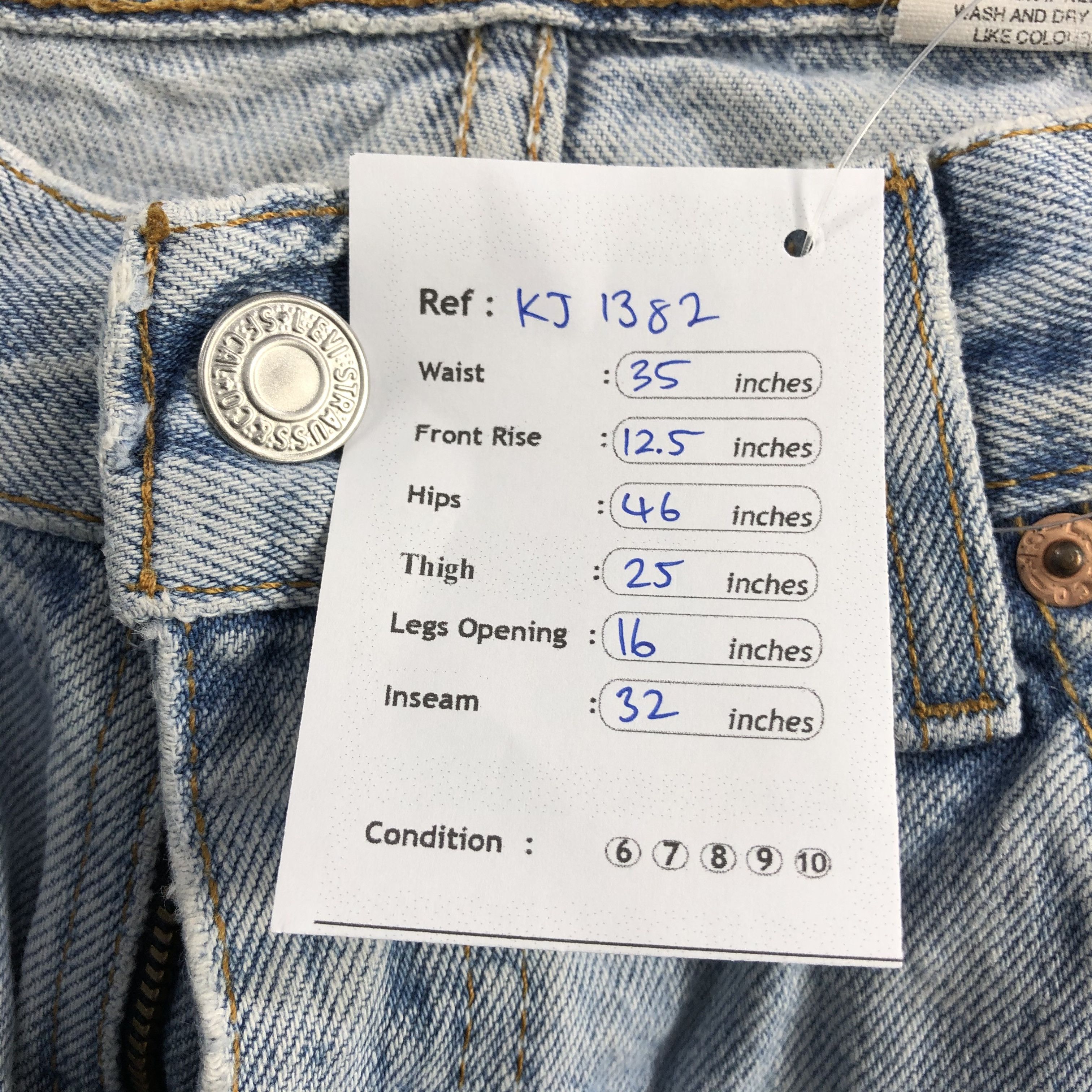 Levi's Vintage Levi's 550 Jeans Lightwash Denim KJ1382 Size US 35 - 15 Thumbnail