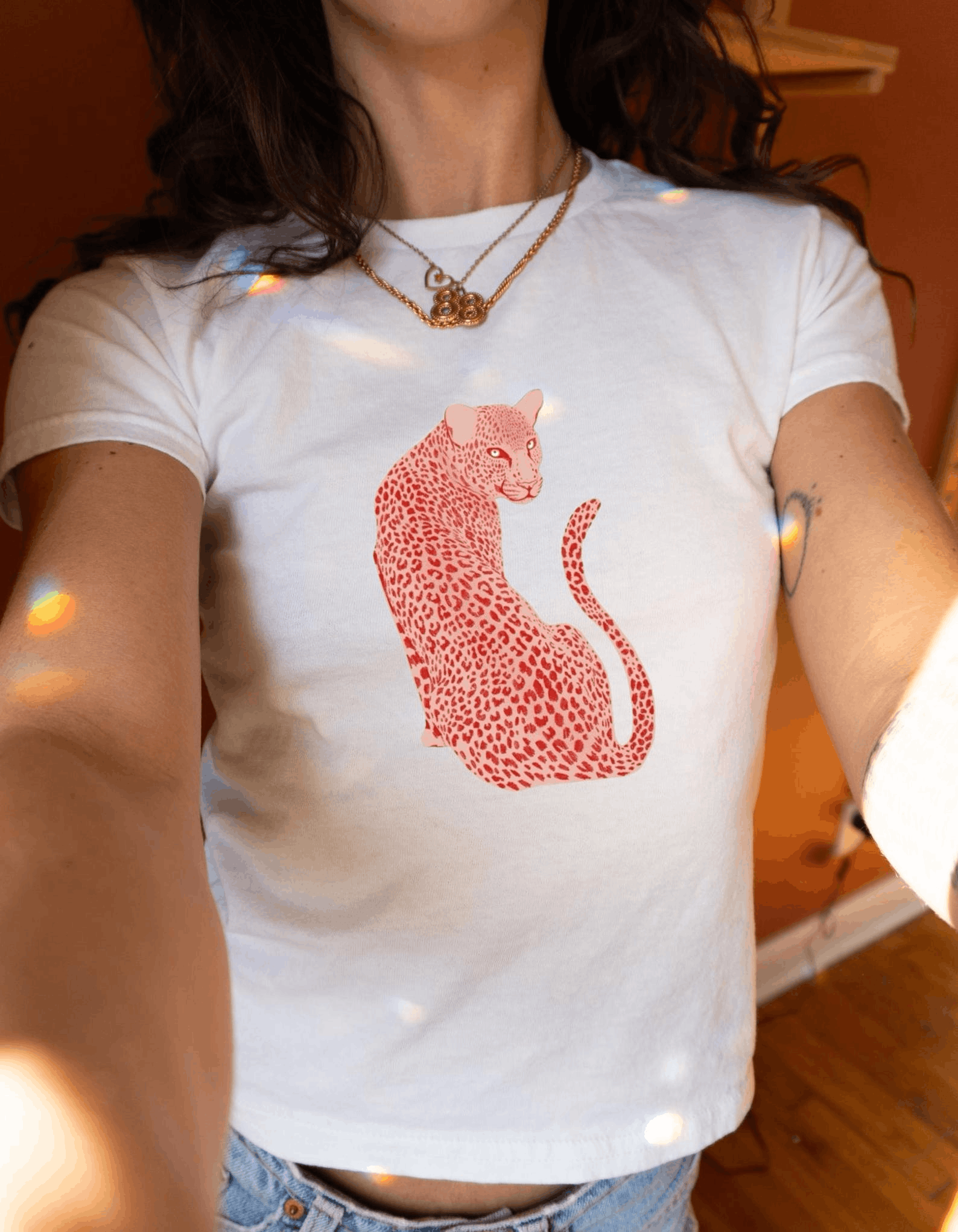 Other Pink Leopard Baby Tee Size M / US 6-8 / IT 42-44 - 1 Thumbnail