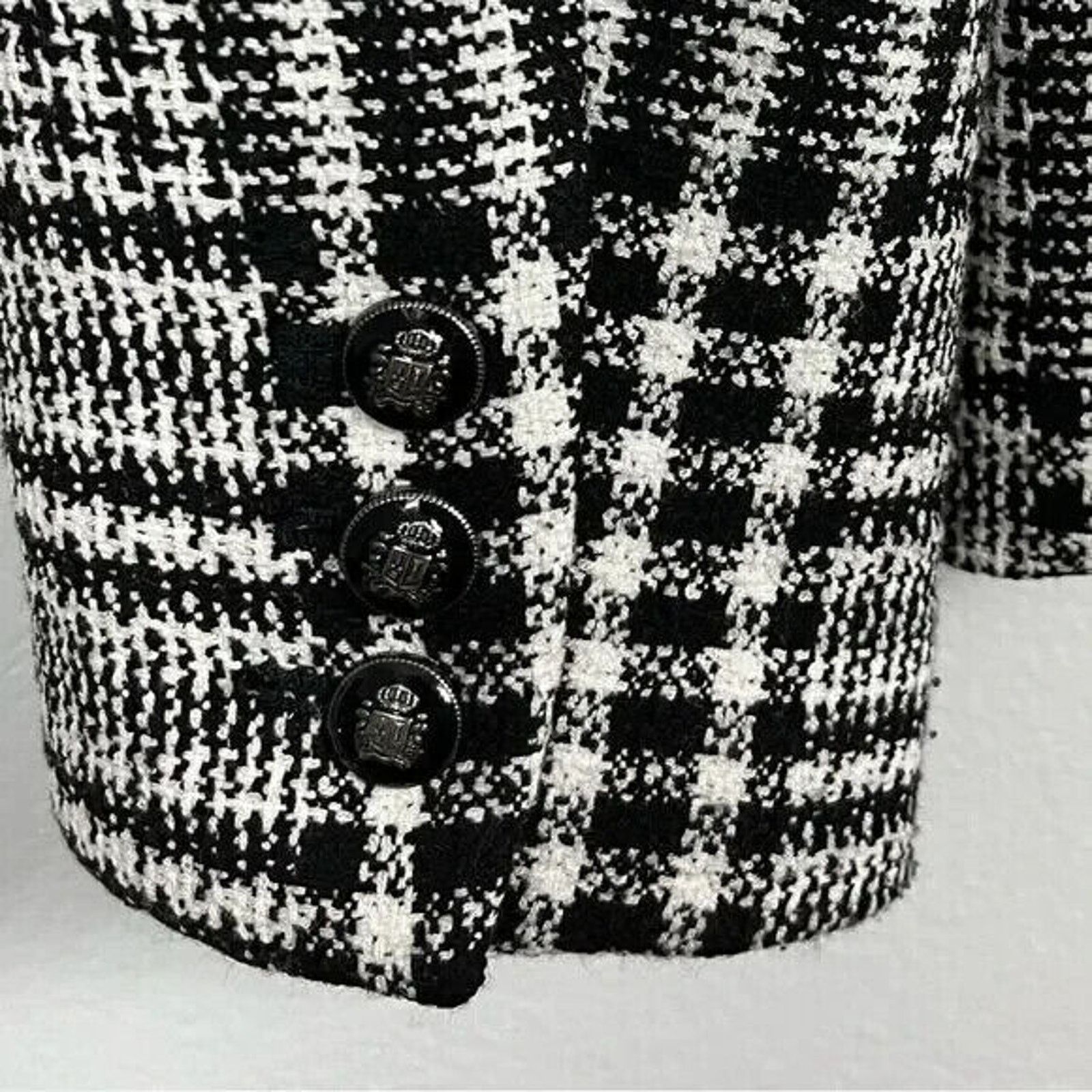 White House Black Market WHBM PLAID TWEED DOUBLE BREASTED JACKET SZ 2P Size XS / US 0-2 / IT 36-38 - 5 Thumbnail