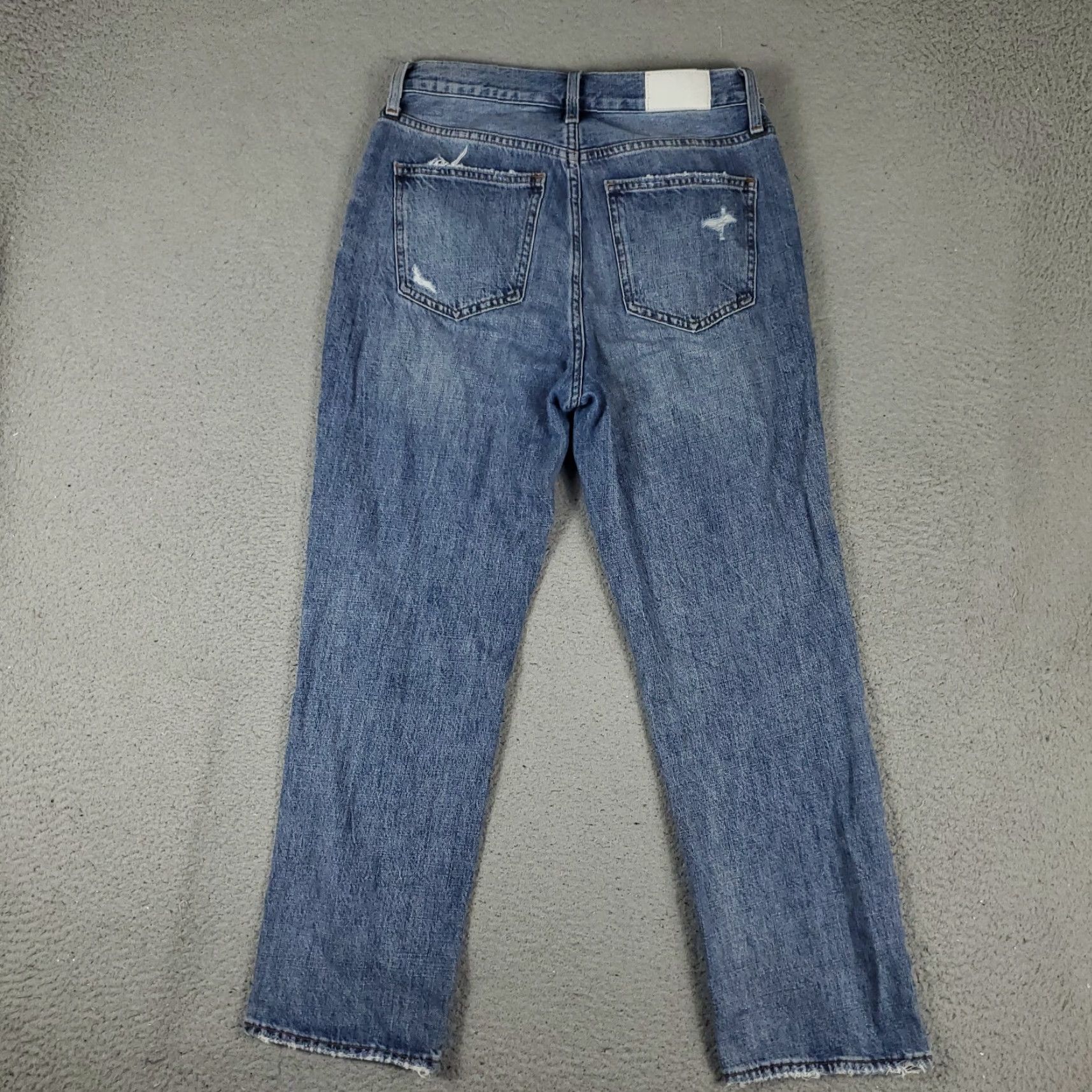 Pistola Pistola Jeans Womens Size 27 Blue Distressed Straight Leg Denim Pants 27x26 Adult Women Regular Rise Modern American 90s Style Mens Womens Boys Girls Size 27" / US 4 / IT 40 - 4 Thumbnail