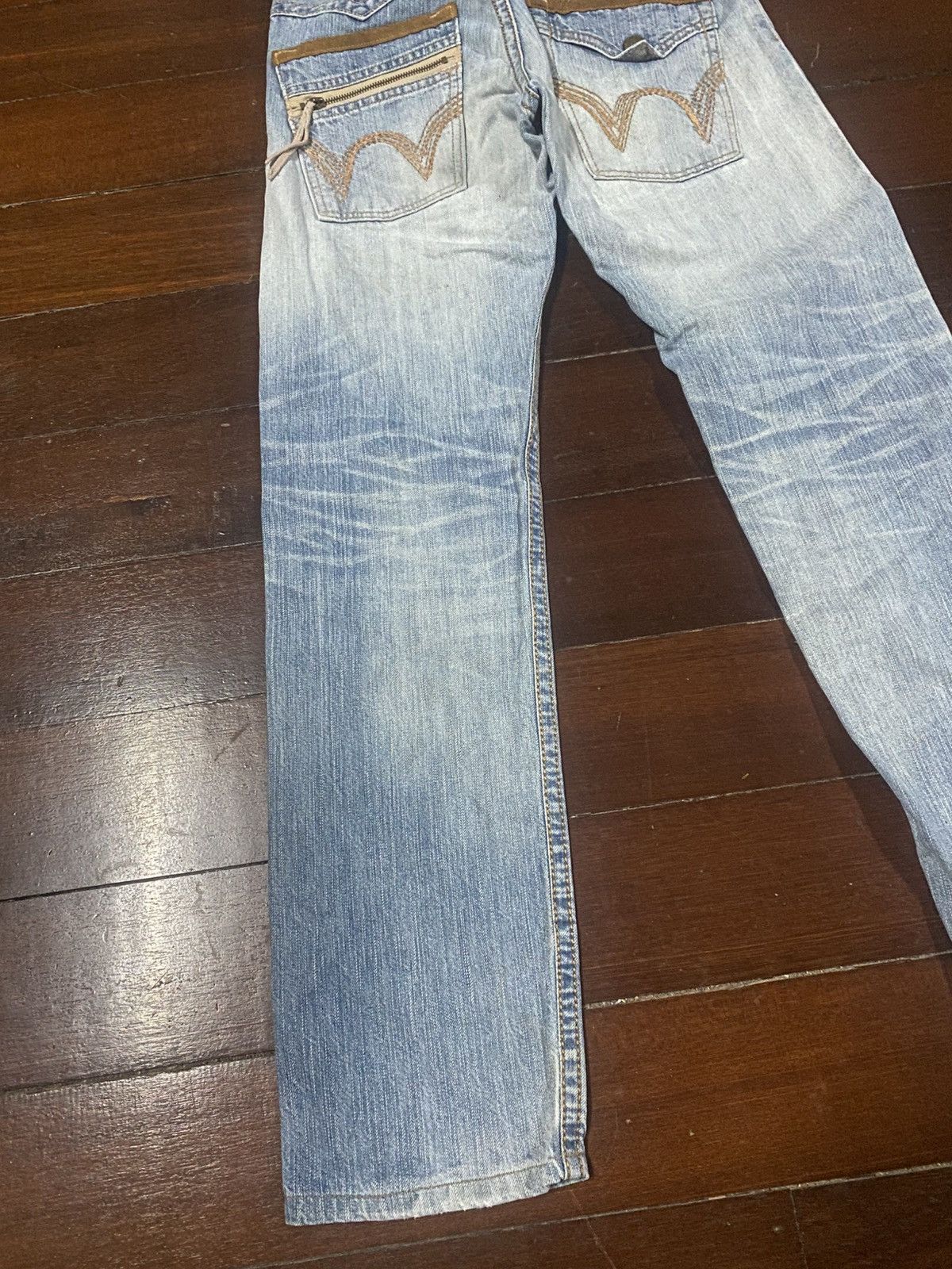 Edwin Thrashed Dirty Mud Edwin Exclusive Vintage Baggy Jeans🇯🇵 Size US 28 / EU 44 - 10 Thumbnail