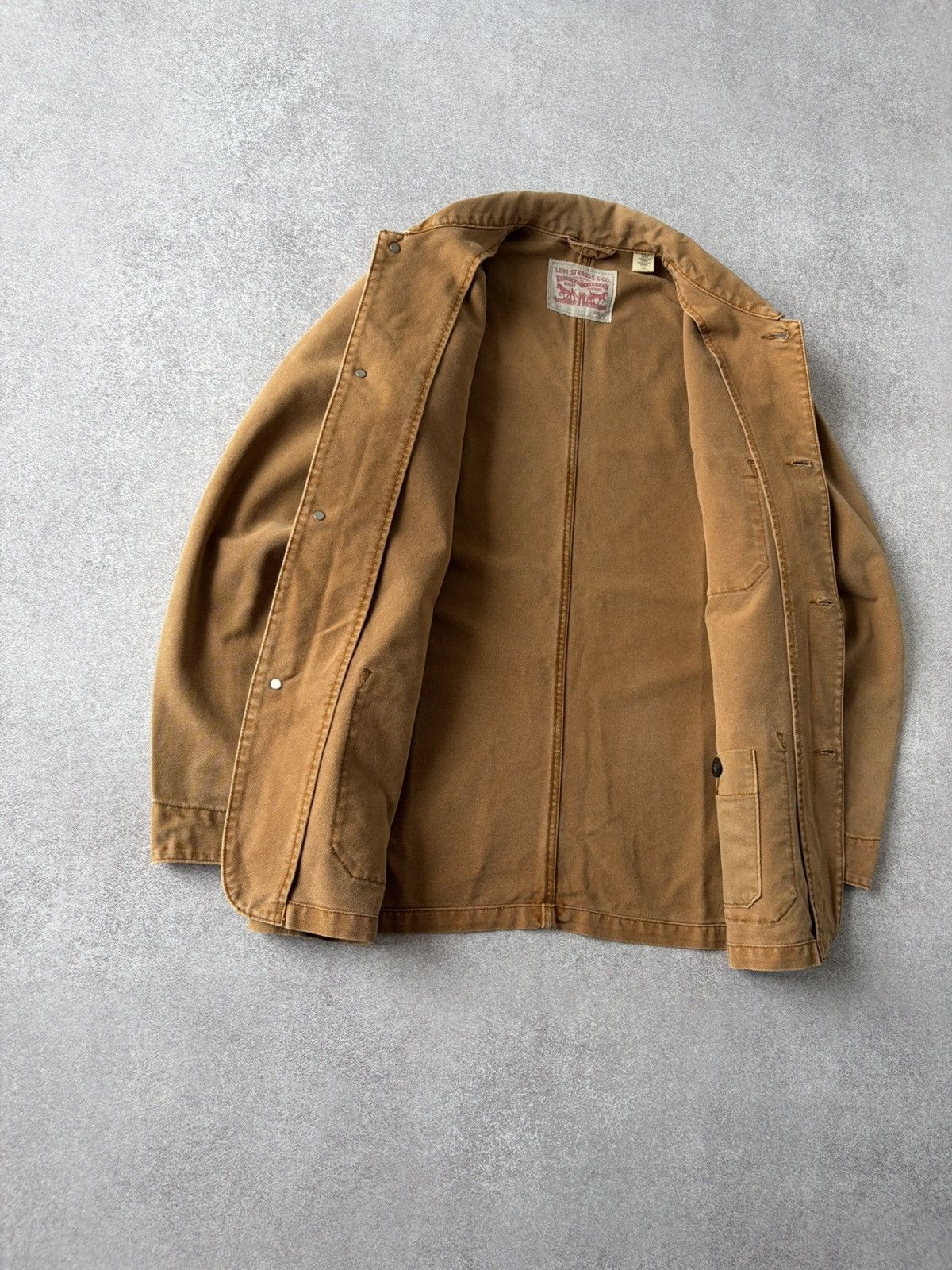 Levi's Levi's Engineers Chore Work Distressed Feded Canvas Jacket Size US L / EU 52-54 / 3 - 7 Thumbnail