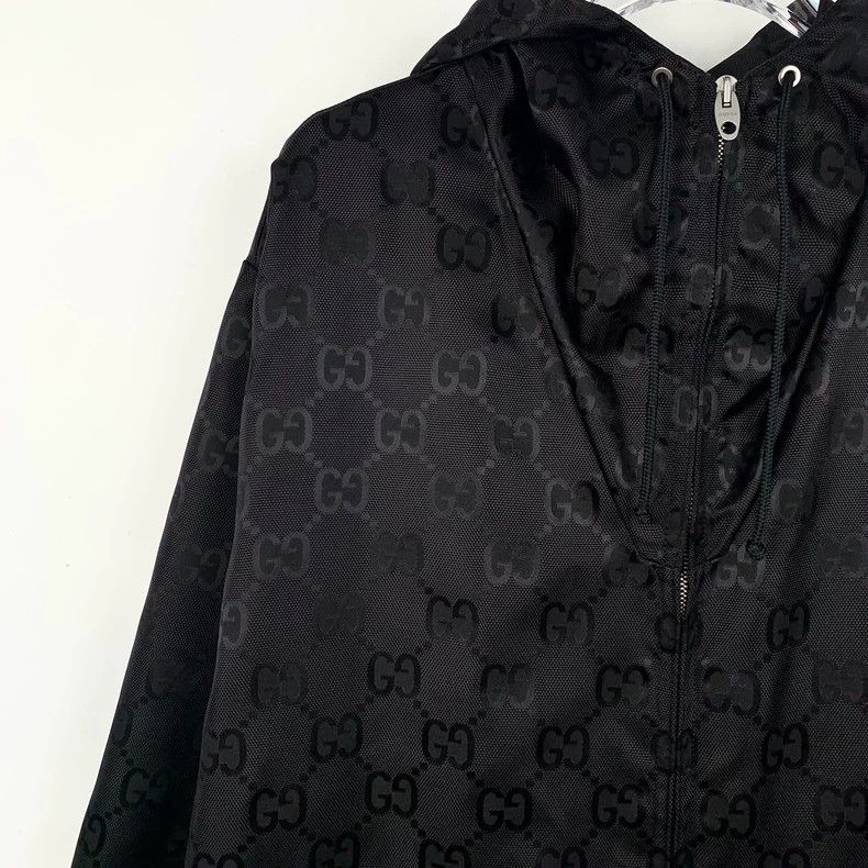 Gucci Gucci Dark blue logo jaccard full print hooded zipper jacke Size US XS / EU 42 / 0 - 3 Thumbnail