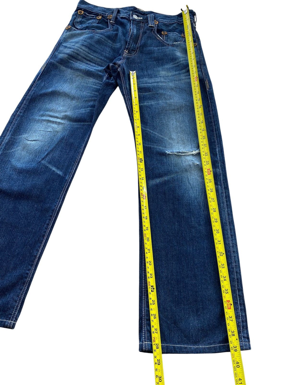 Levi's Levi’s Light Blue Wash Whiskered Style Straight Leg Jeans Size US 32 / EU 48 - 8 Thumbnail