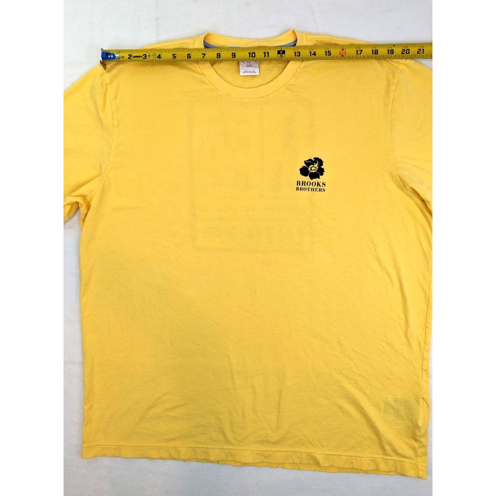 Brooks Brothers Brooks Brothers 1818 T-Shirt Men XL Yellow Floral Cotton Crew Neck Short Sleeve Logo Pattern Vintage: No Size US XL / EU 56 / 4 - 7 Thumbnail