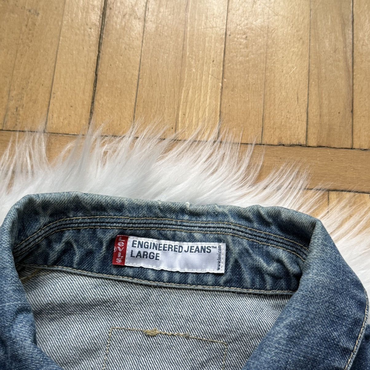 Levi's 📌 Vintage Levi’s Engineered 2000’s Denim Trucker Jacket Size US L / EU 52-54 / 3 - 5 Thumbnail
