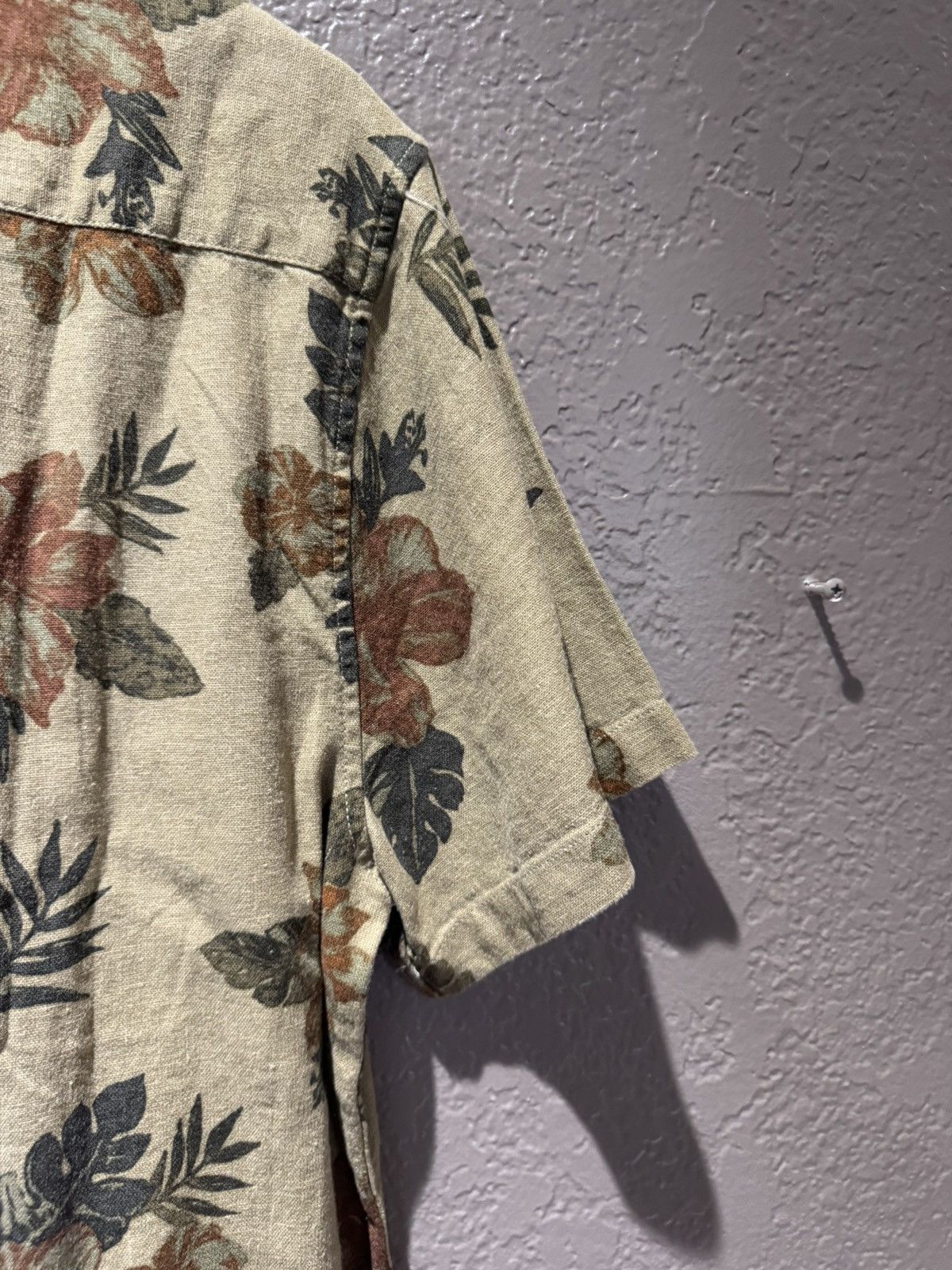 Lucky Brand Lucky Brand Olive Green Floral Hawaiian Short Sleeve Button Size US S / EU 44-46 / 1 - 14 Thumbnail