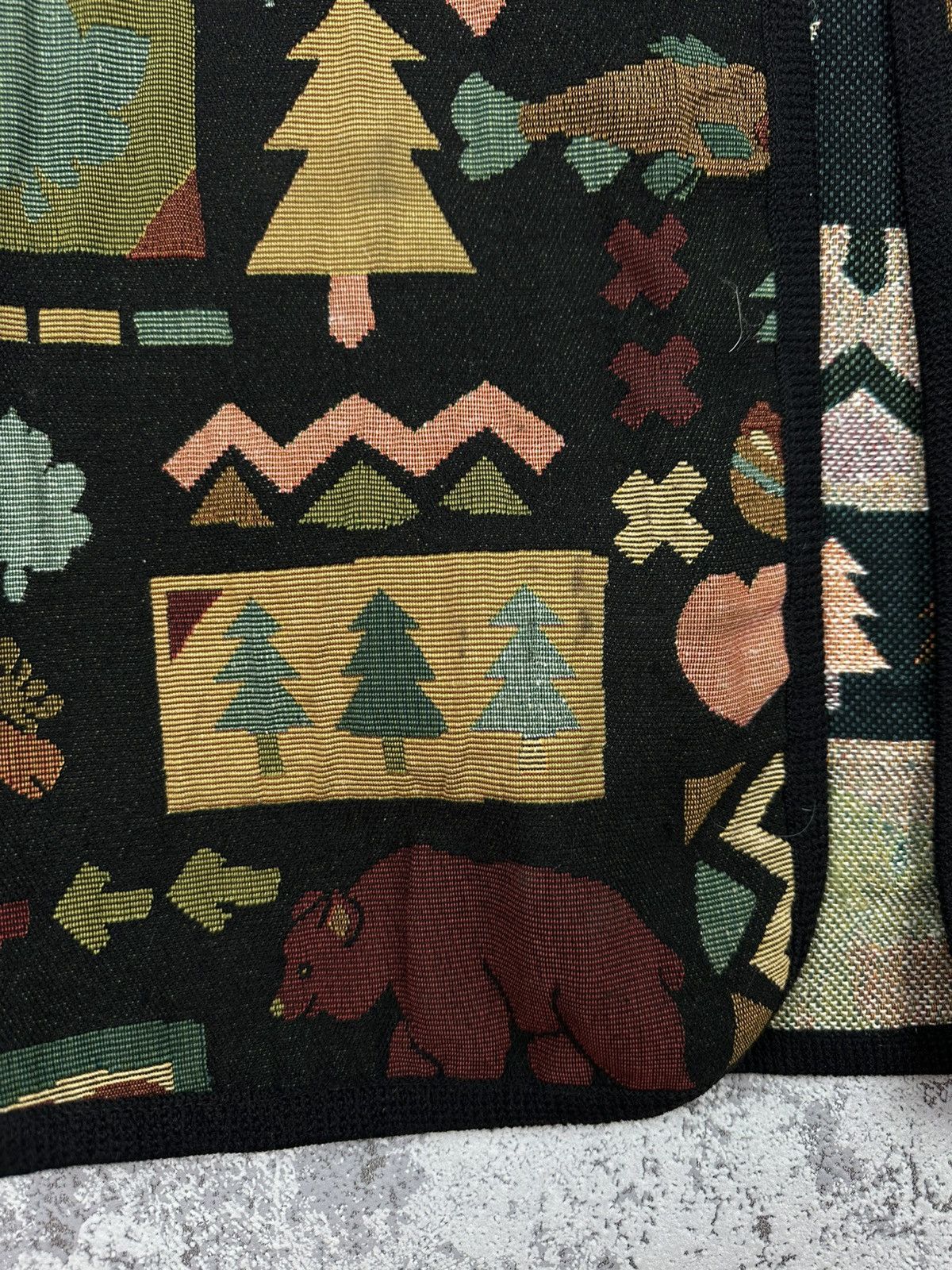 Vintage Vintage Tapestry Knit Cabin Vest Naturecore Size L / US 10 / IT 46 - 2 Thumbnail