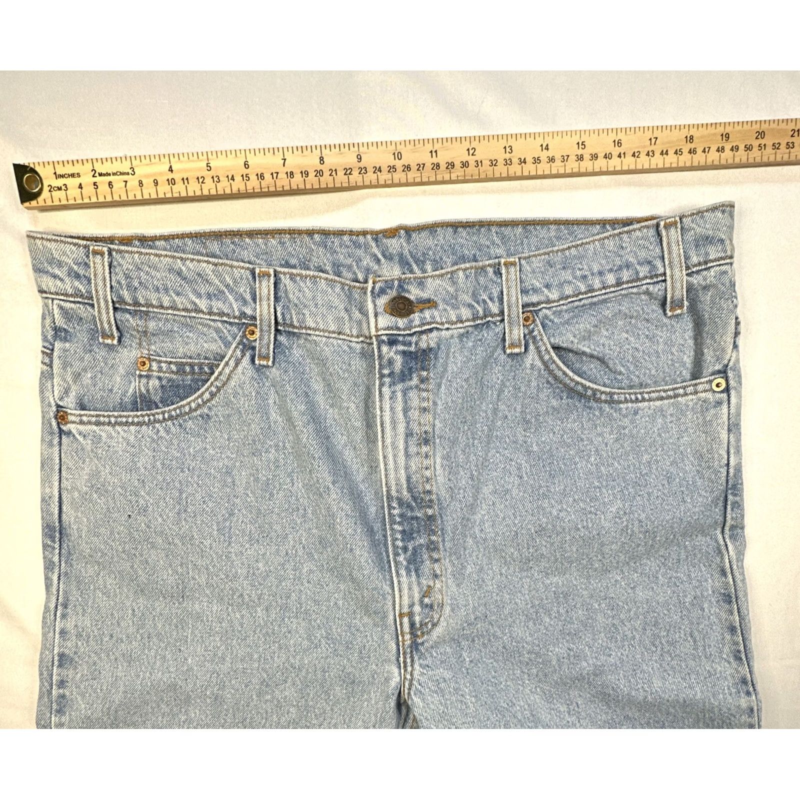 Levi's VINTAGE Levi's Jeans 505 Regular 40x30 Denim Orange Tab Mens Straight 5-Pocket Classic Levi's 505 100% Cotton Orange Tab Logo Vintage Jeans Men Size US 40 / EU 56 - 3 Thumbnail