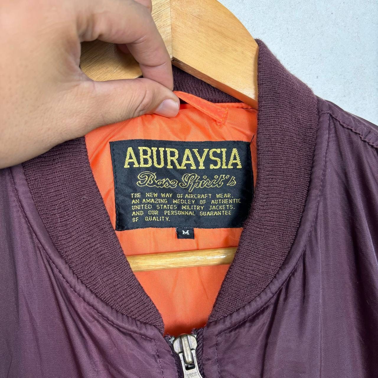 Japanese Brand Vintage Military Us Air Force Flight Jacket Burgundy Bomber Size US M / EU 48-50 / 2 - 8 Thumbnail