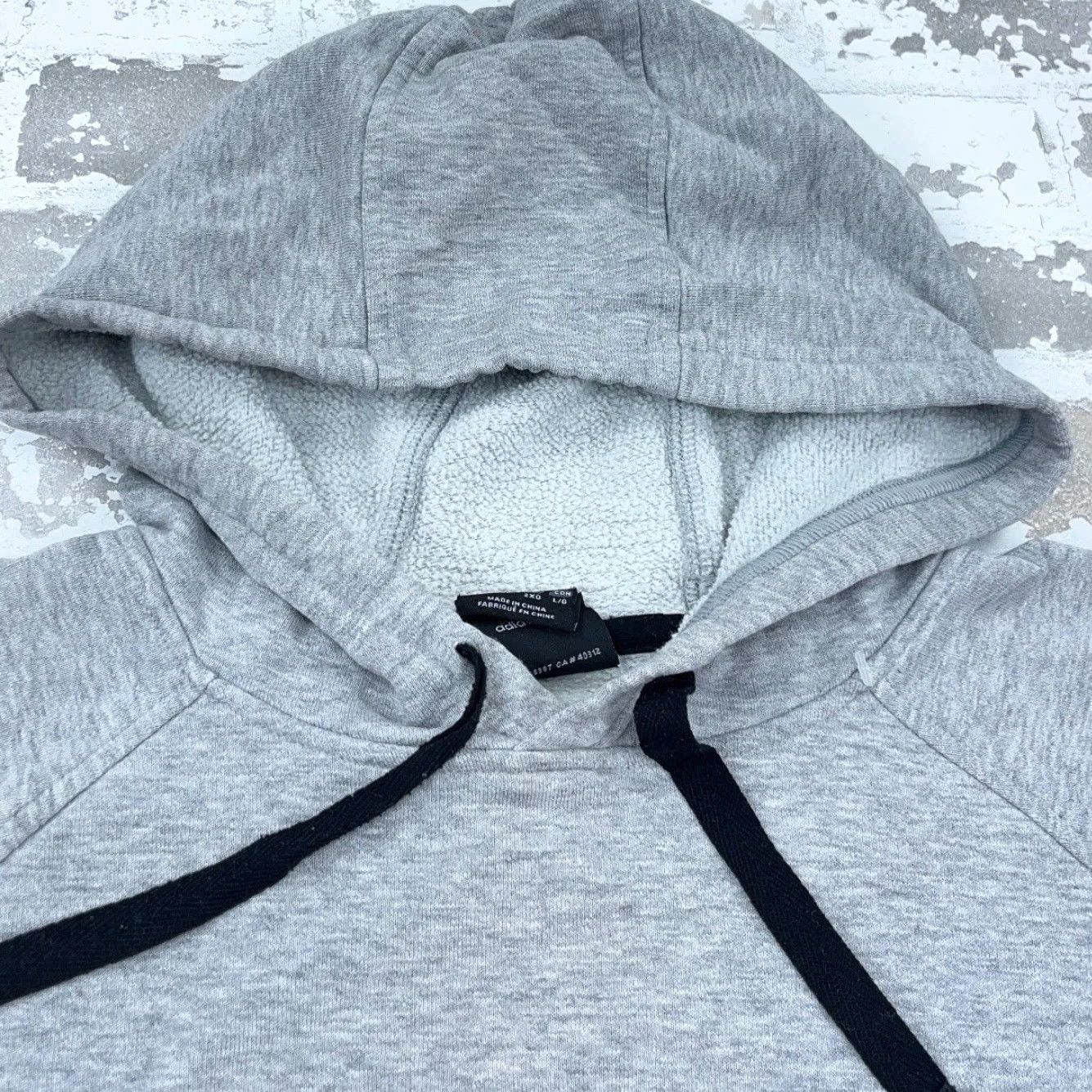 Adidas Adidas Hoodie Men Large Gray Pullover Spell Out Gym Sweatshirt Classic Sports Urban Size US L / EU 52-54 / 3 - 5 Thumbnail