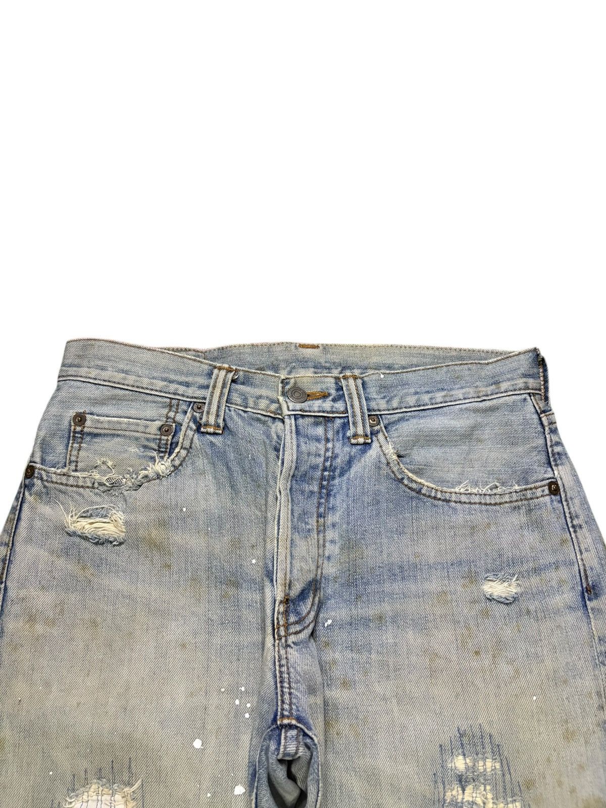 Eternal × Japanese Brand Vintage Eternal Button Fly Mud Wash Painted Distressed Jeans Size US 30 / EU 46 - 4 Thumbnail