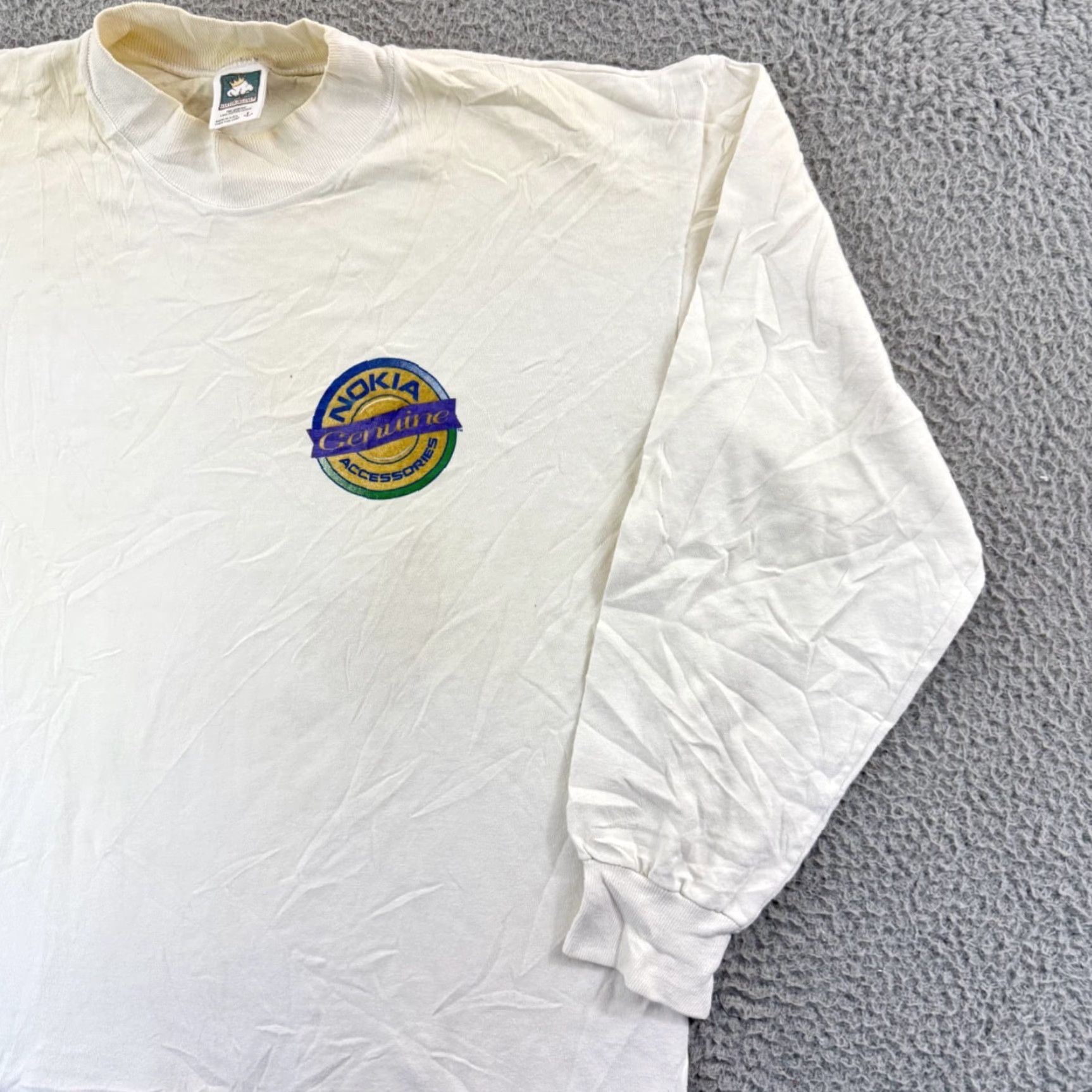 Vintage VINTAGE Nokia Shirt Men’s L White 90s Long Sleeve Tech Promo Cellphone USA Size US L / EU 52-54 / 3 - 5 Thumbnail