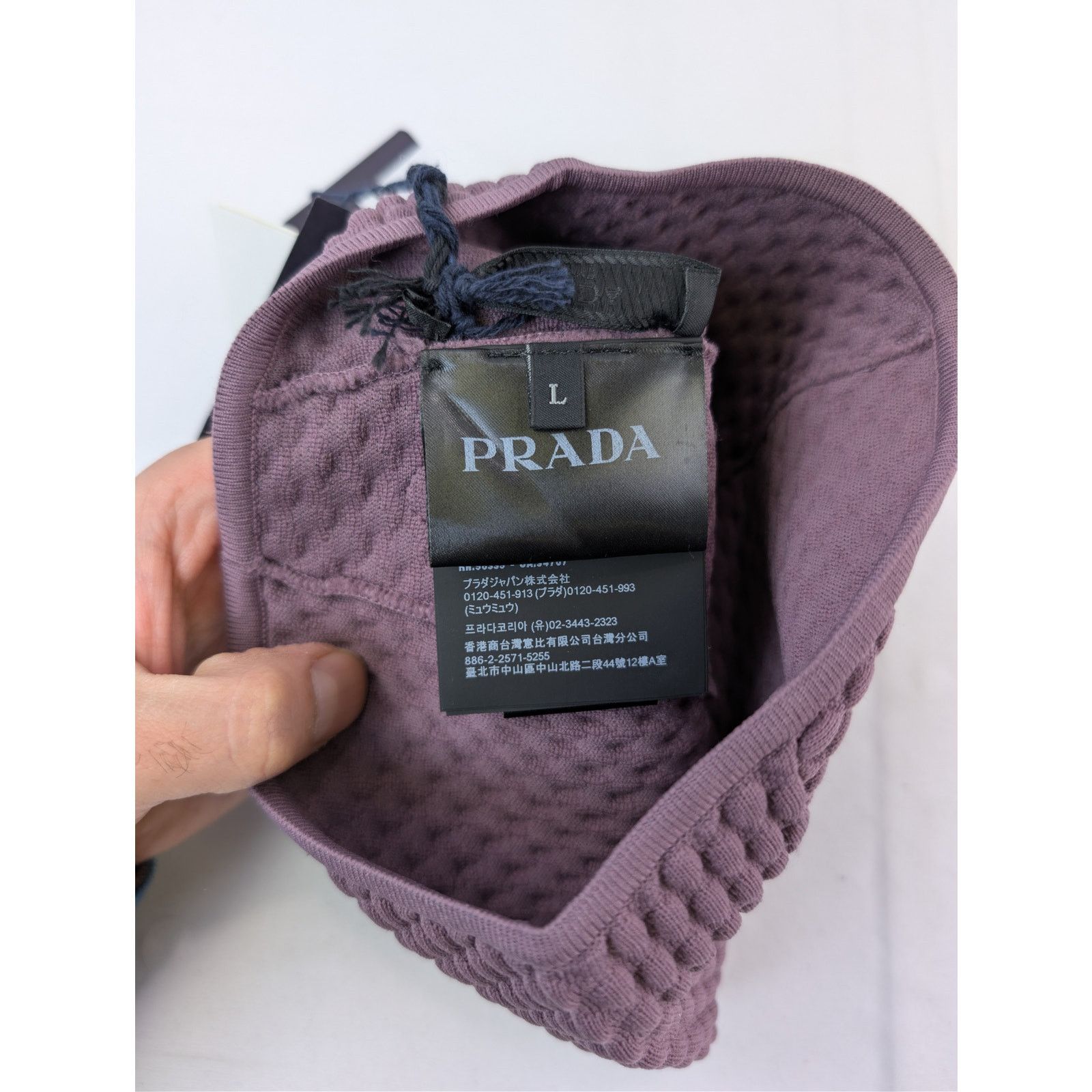 Prada o1rshd1 Size: L / Stretch Nylon Blend Beanie Cap / Hat Size ONE SIZE - 9 Thumbnail