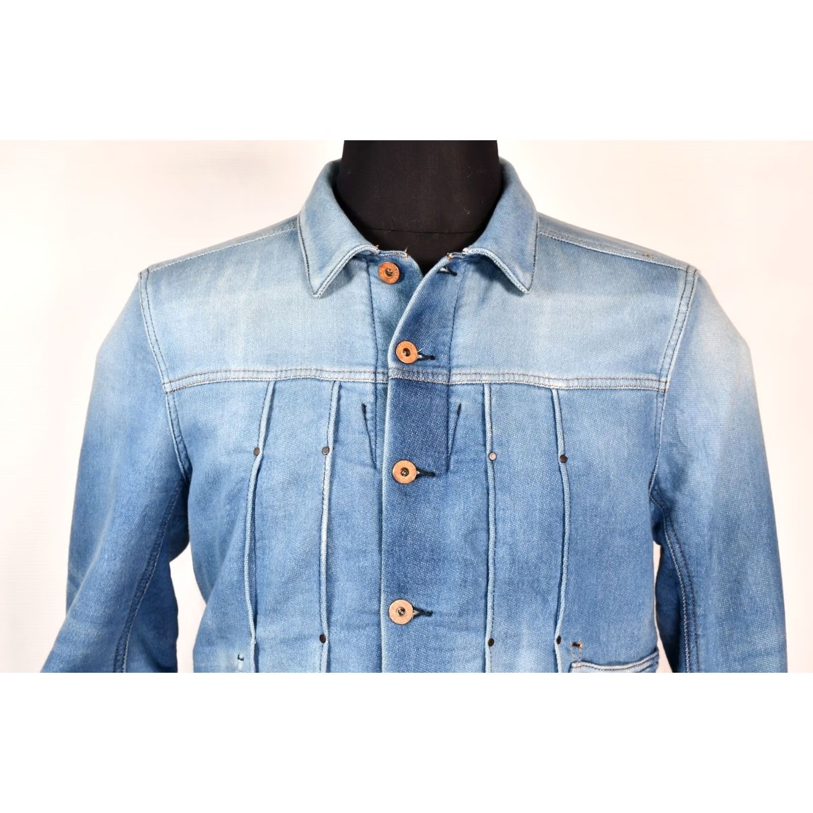 Diesel Diesel Juzicon Denim Jogg Sweat Distressed Men's Jacket Blue M Size US M / EU 48-50 / 2 - 6 Thumbnail