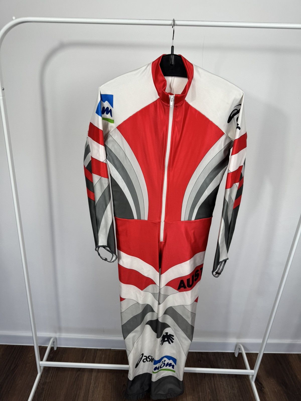 Asics Vintage Asics Austria Speed Skating Race Suit Made in Japan Size US M / EU 48-50 / 2 - 2 Thumbnail