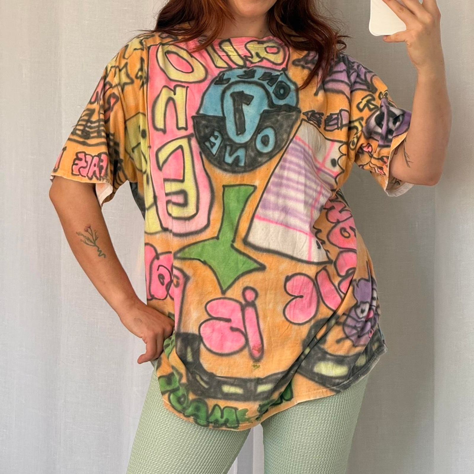 Other ✿ ⋆｡ One of a Kind Airbrush Tee ⋆｡✿ Size XL / US 12-14 / IT 48-50 - 2 Thumbnail