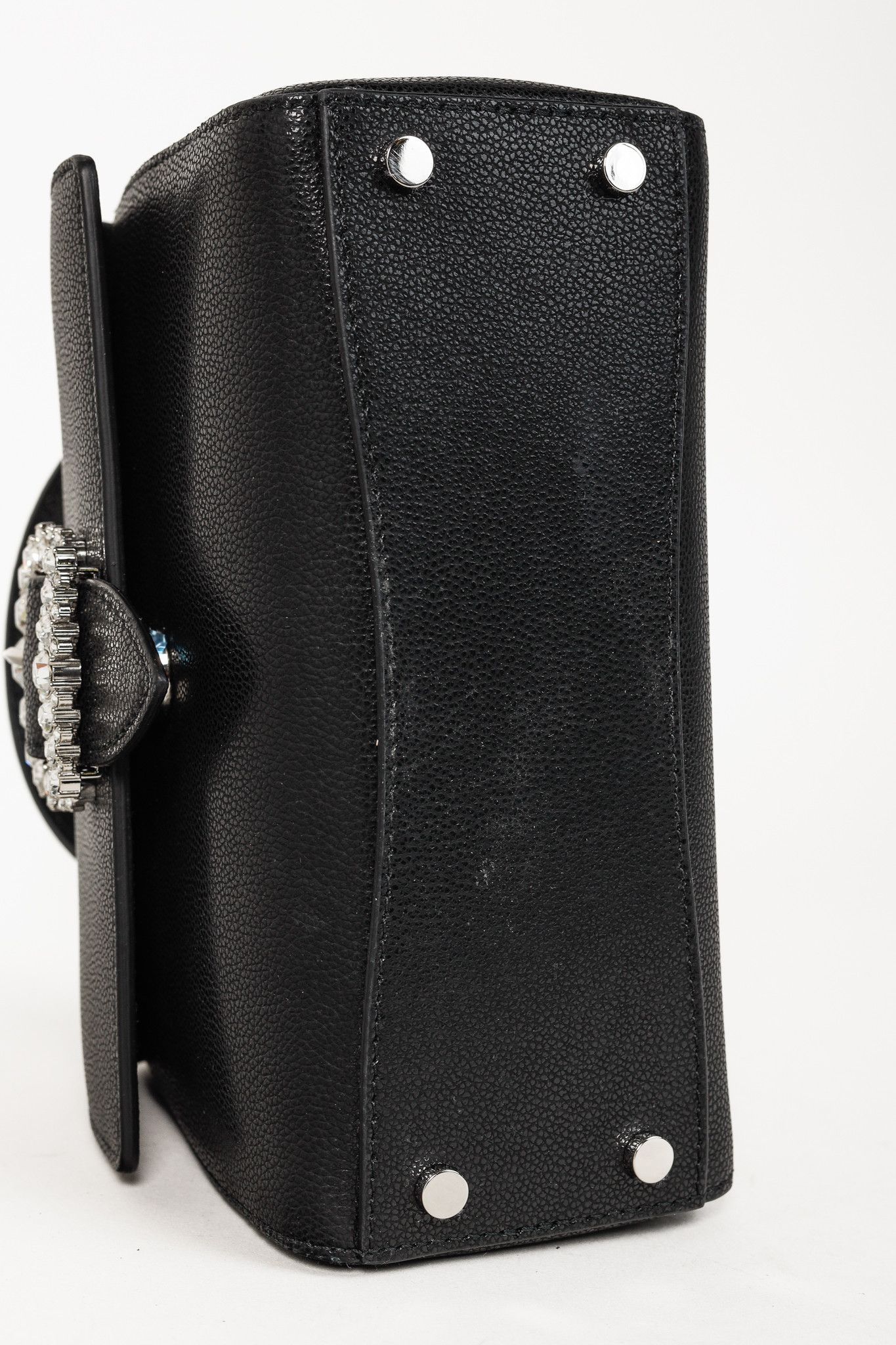 Jimmy Choo Jimmy Choo Cheri Soft Grainy Leather Crystal-Buckle Bag Size ONE SIZE - 5 Thumbnail