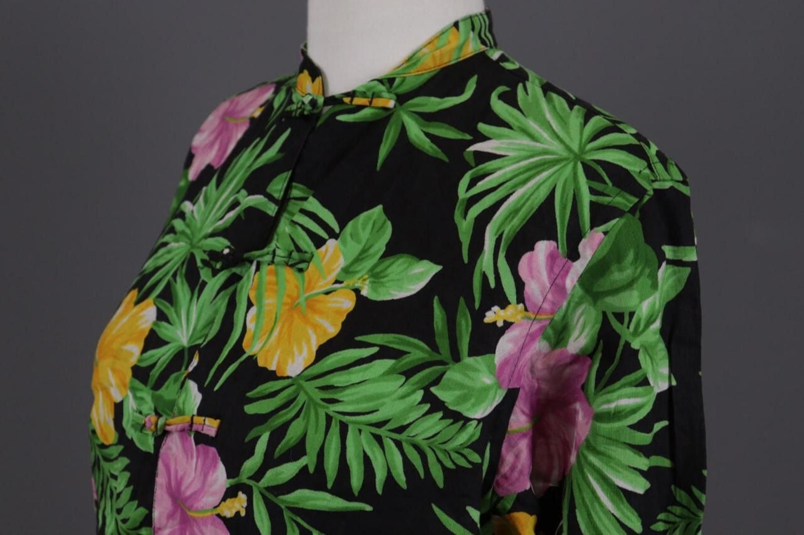 Lauren Ralph Lauren Lauren Ralph Lauren Black Linen Floral Tunic Shirt Size M Size M / US 6-8 / IT 42-44 - 7 Thumbnail