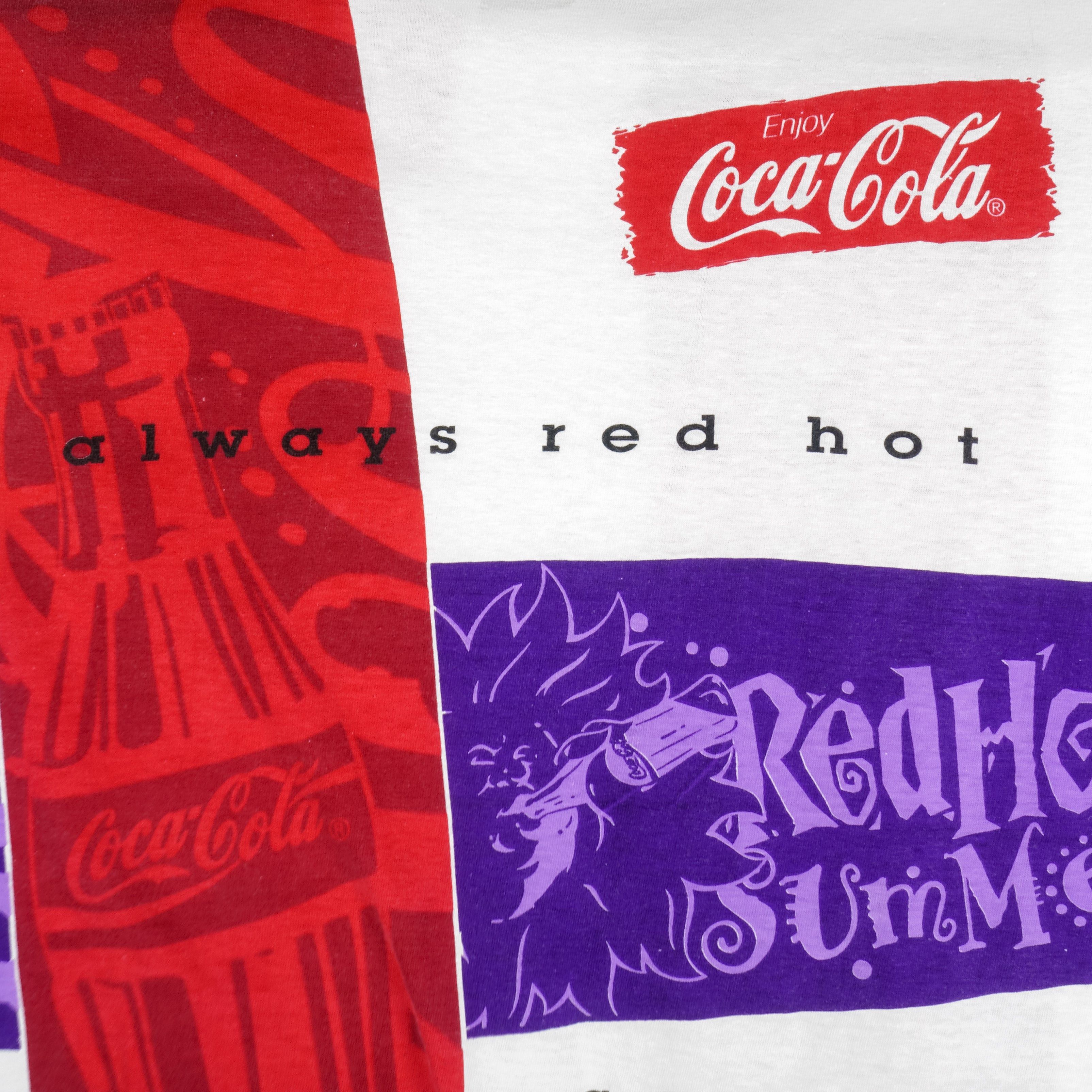 Coca Cola Vintage - Enjoy Coca-Cola Red Hot Summer T-Shirt 1990s Size US L / EU 52-54 / 3 - 4 Thumbnail