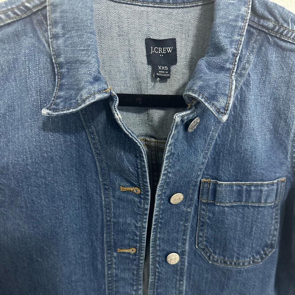 J.Crew J. Crew Denim Oversize Chore Jean Utility Pockets Jacket XXS Size XXS / US 00 / IT 34 - 6 Thumbnail