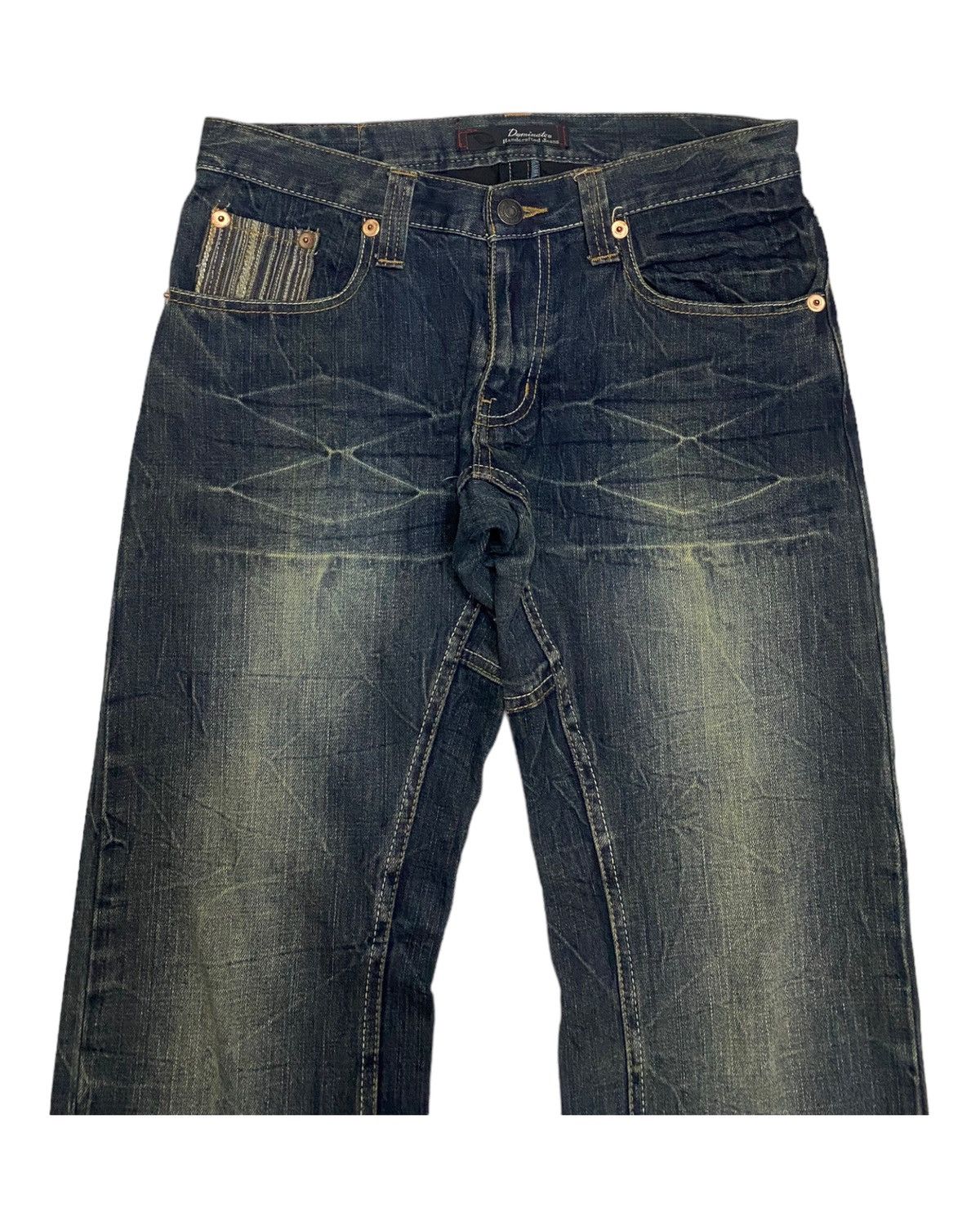Japanese Brand RUSTY RIPPED🔥DOMINATE HANDCRAFTED DISTRESSED DENIM JEANS Size US 32 / EU 48 - 5 Thumbnail