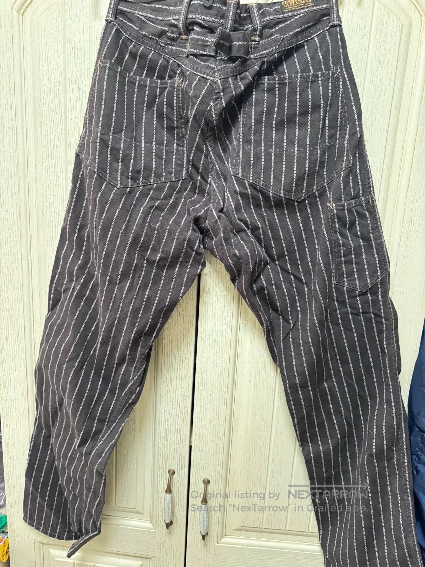 Freewheelers Black Striped Work Pants Size 32. Size US 32 / EU 48 - 1 Thumbnail