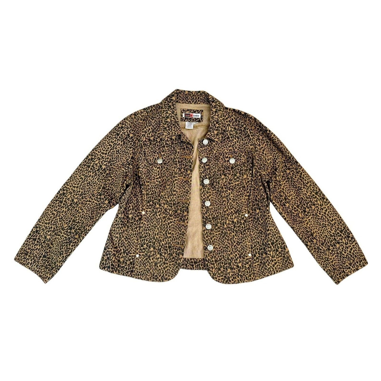 Other AEROSMITH Leopard Rhinestone Upcycled Retro Vintage Jacket Size XL / US 12-14 / IT 48-50 - 4 Thumbnail