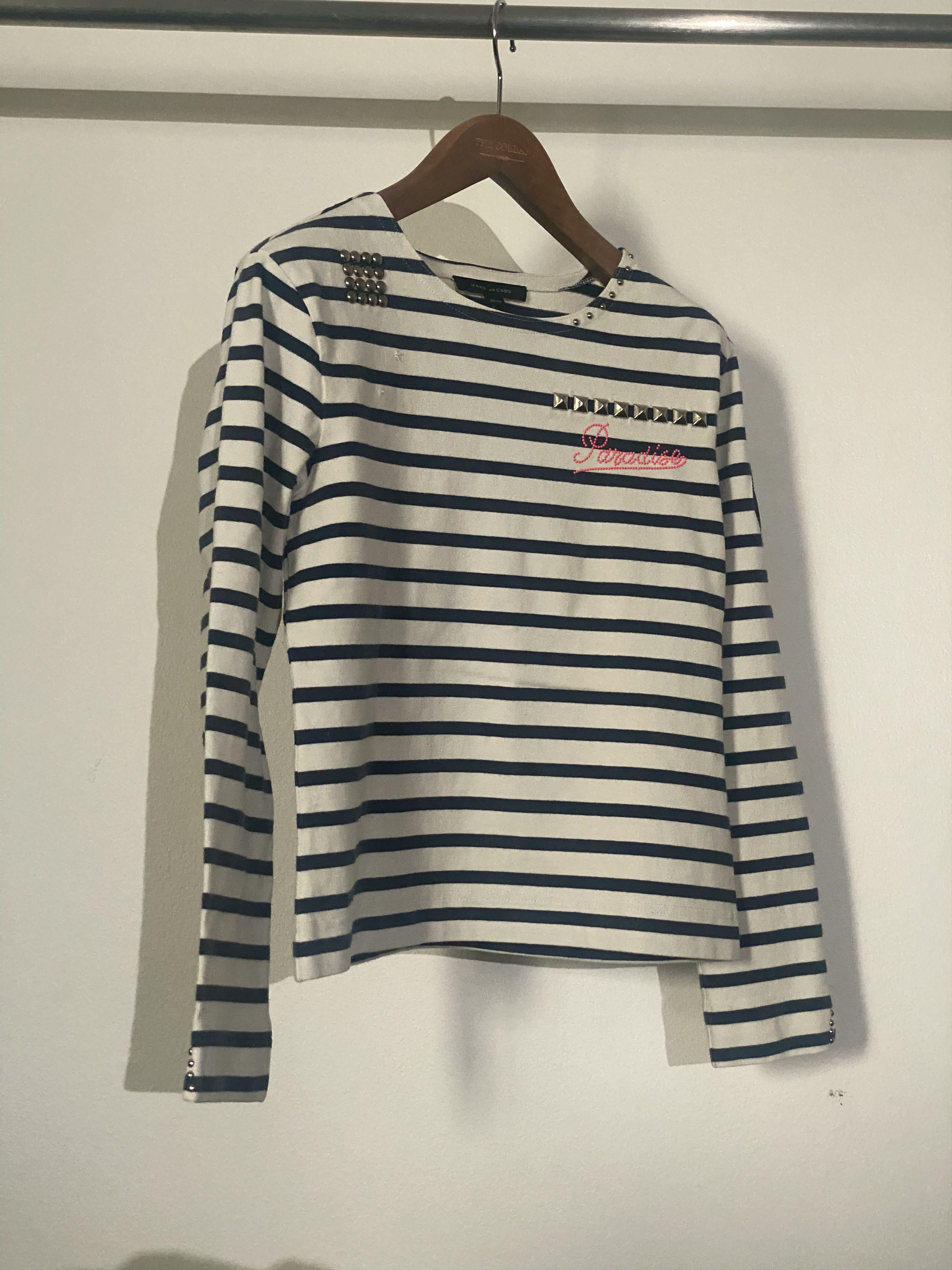 NVY/ECRU Striped Studed w/ Patches "Paradise", view 3