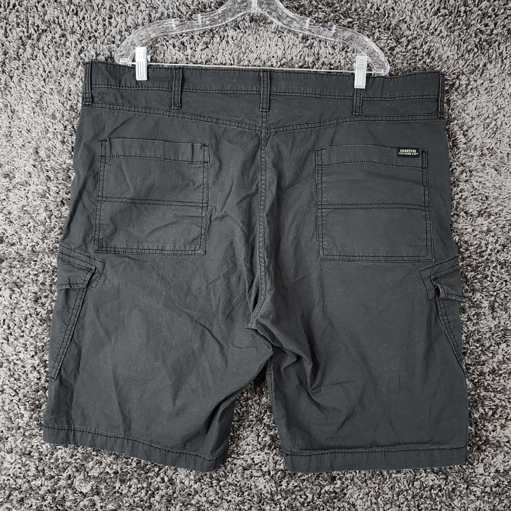 Vintage SIGNATURE LEVI CHARCOAL CARGO SHORTS Men Size 42 Gray Size US 42 / EU 58 - 5 Thumbnail