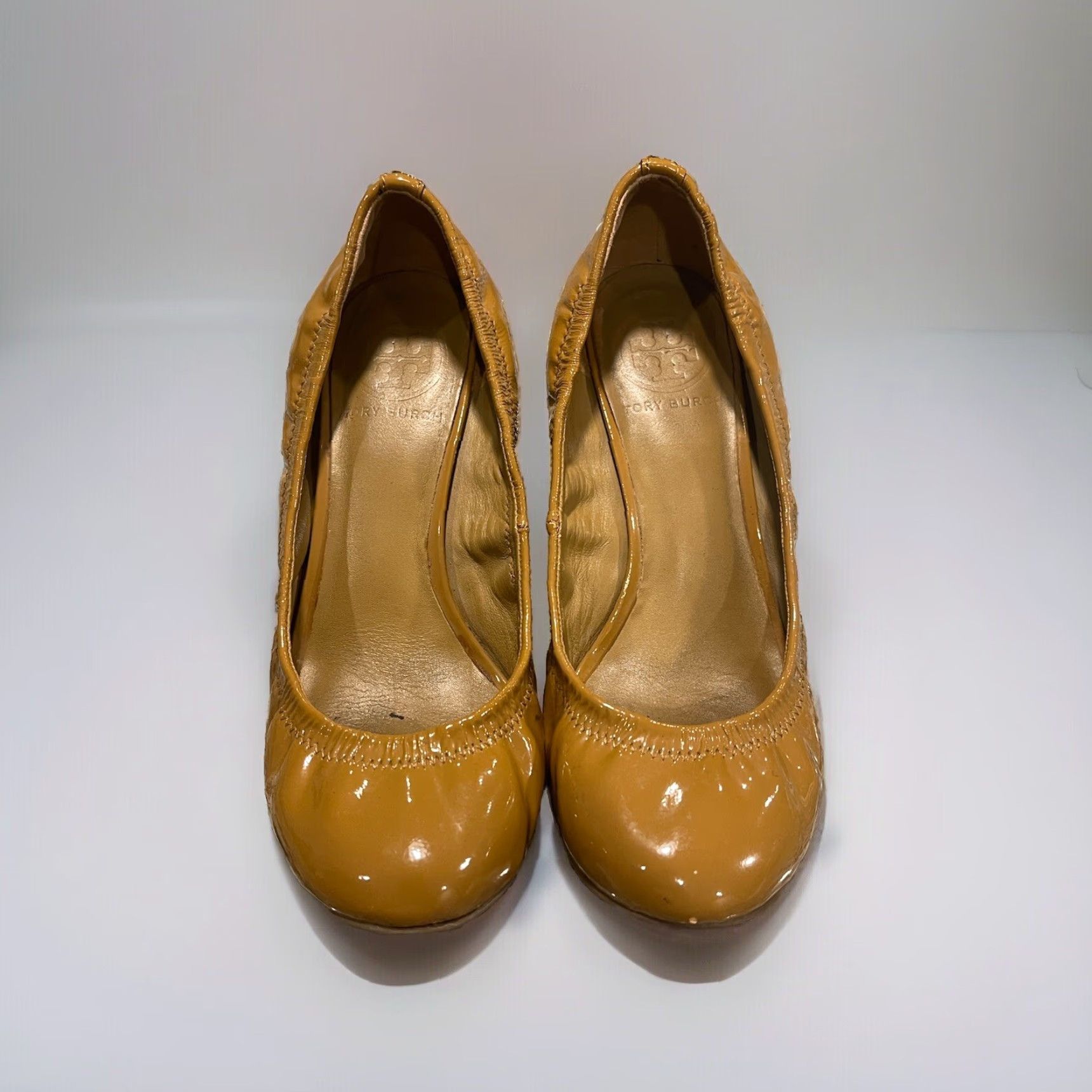 Tory Burch VINTAGE Tory Burch Eddie Ballet Wedges Leather Brown Sz 6M Womens Shoes 90s Style Gold Medallion Size US 6 / IT 36 - 2 Thumbnail