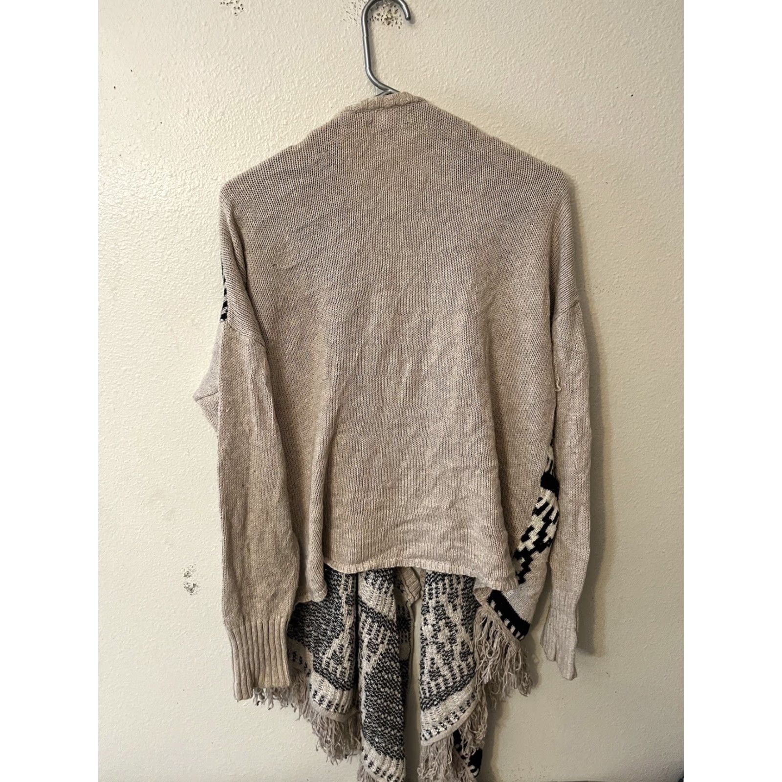 American Eagle Outfitters VINTAGE American Eagle Oufitters Womens Sweater Size L Waterfall Open Front Aztec Fringe Size L / US 10 / IT 46 - 2 Thumbnail