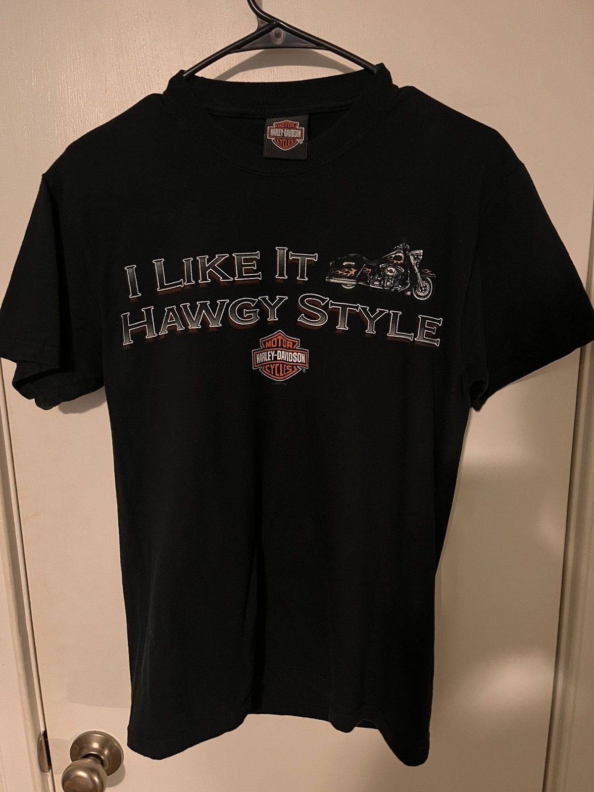 Harley Davidson × Vintage Vintage Harley Tee ‘Hawgy Style’ Size US S / EU 44-46 / 1 - 1 Thumbnail