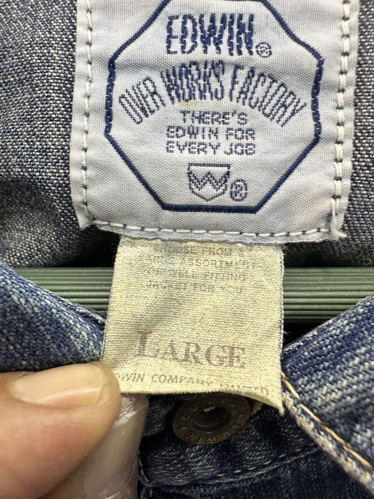 Edwin Vintage Edwin Overworks Factory Denim Jacket MJ84 Size US L / EU 52-54 / 3 - 10 Thumbnail