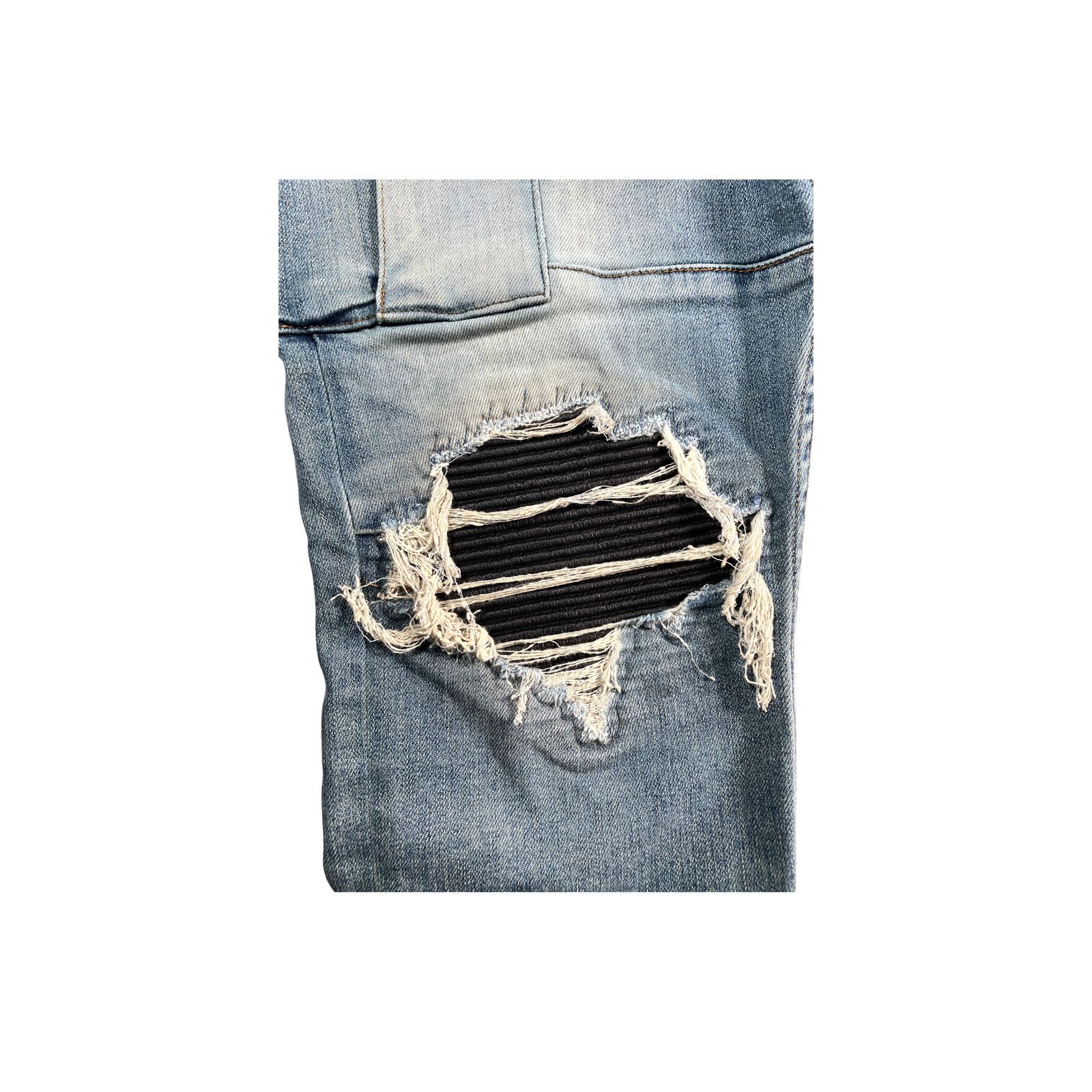 Amiri Amiri MX1 Cargo Patch Light Wash & Black Jeans Size US 30 / EU 46 - 7 Thumbnail
