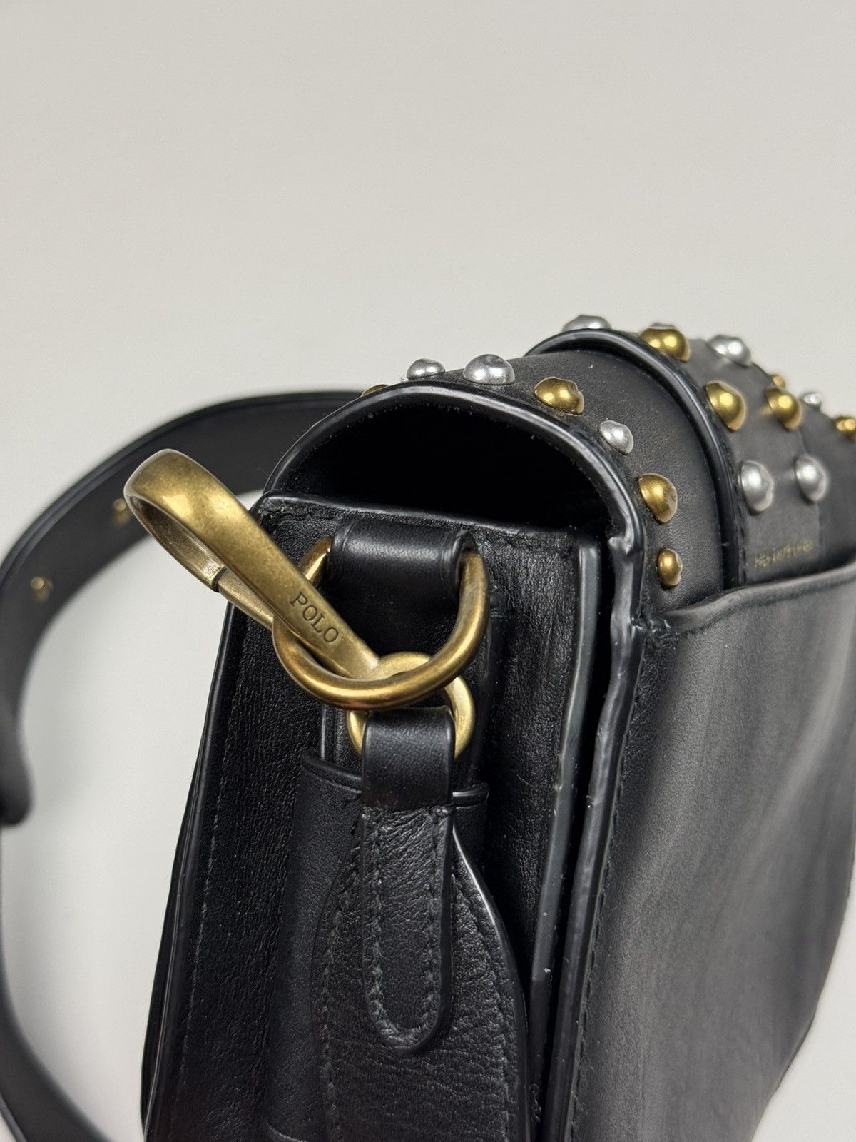 Polo Ralph Lauren Polo Ralph Lauren Leather Studded Lennox Crossbody Bag Size ONE SIZE - 21 Thumbnail