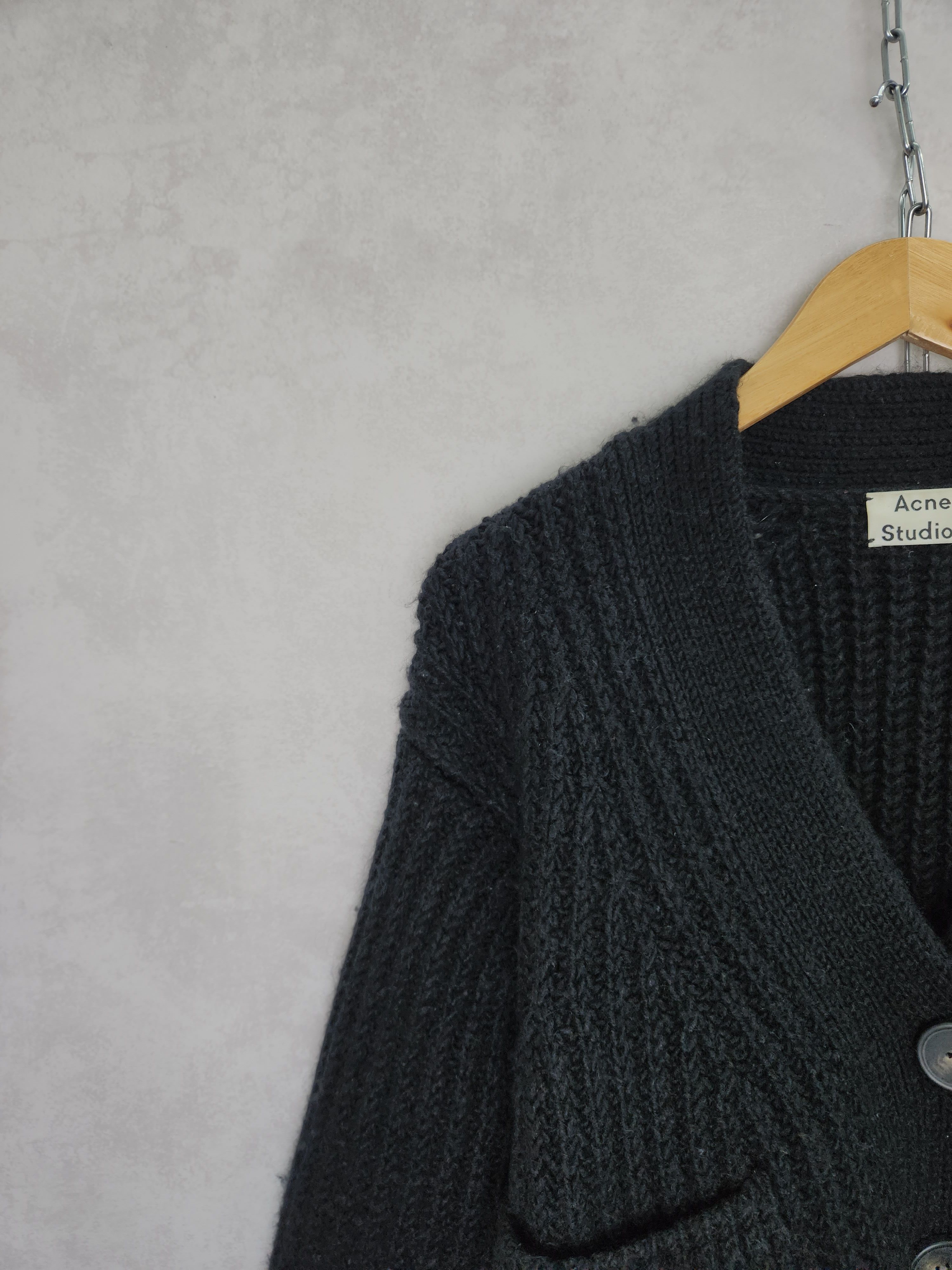 Acne Studios Acne Studios Hadlee Chunky heavy blak cardigan sweater Size XS / US 0-2 / IT 36-38 - 5 Thumbnail