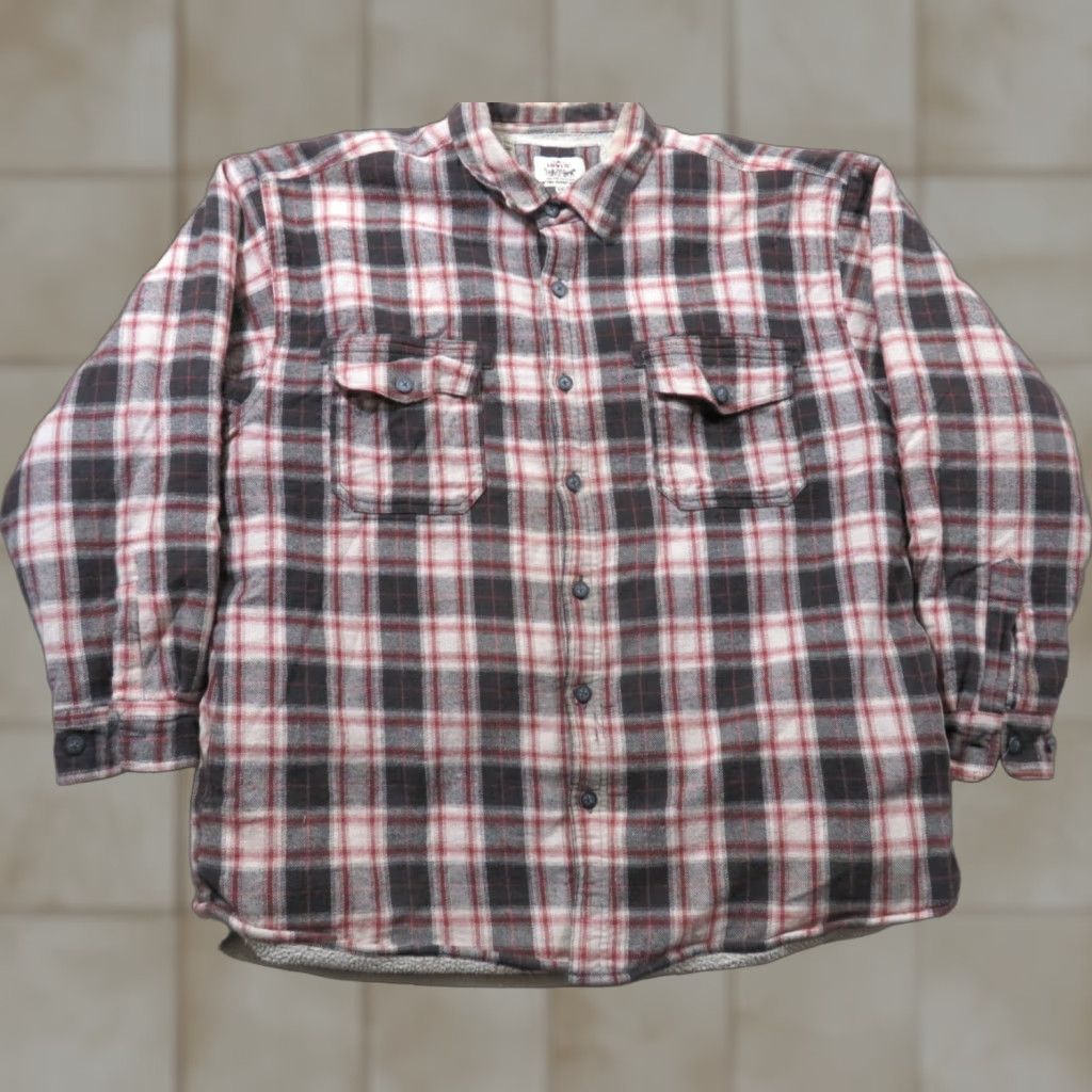 Levi's VINTAGE Levis Two Horse Brand Fleece Lined Flannel Shirt Jacket Mens XXL Plaid Size US XXL / EU 58 / 5 - 1 Thumbnail