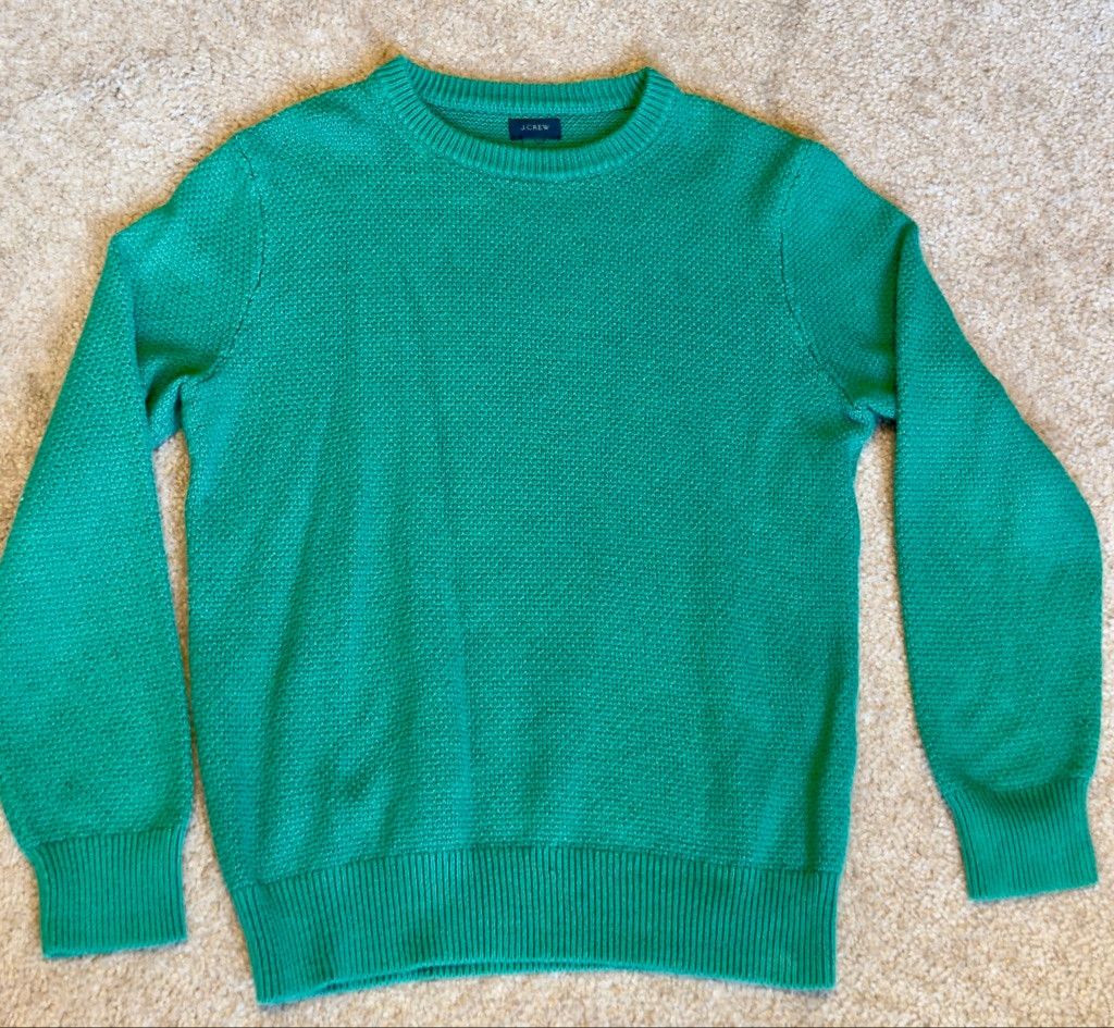 J.Crew JCrew Irish Green Waffle Knit Sweater Pure Cotton Sz-sm UI Size US M / EU 48-50 / 2 - 1 Thumbnail