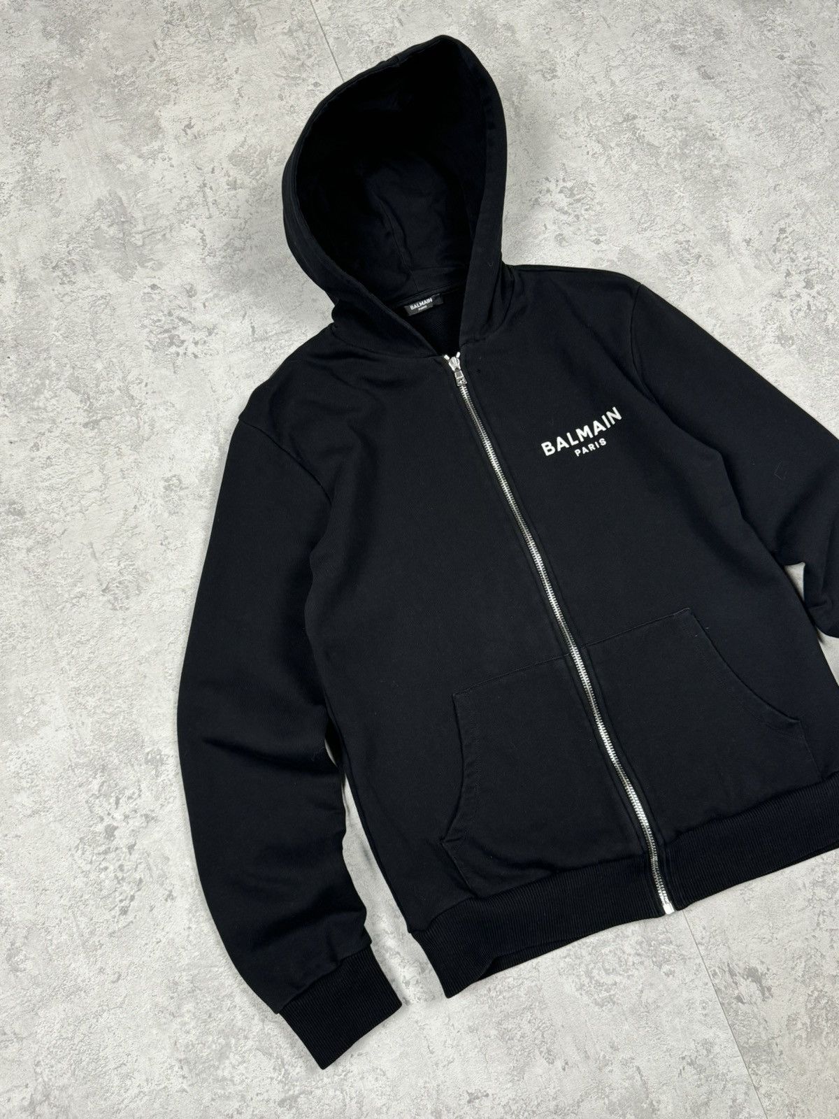 Balmain Balmain Paris Black Zip Hoodie Size 14A Fits S Size S / US 4 / IT 40 - 2 Thumbnail
