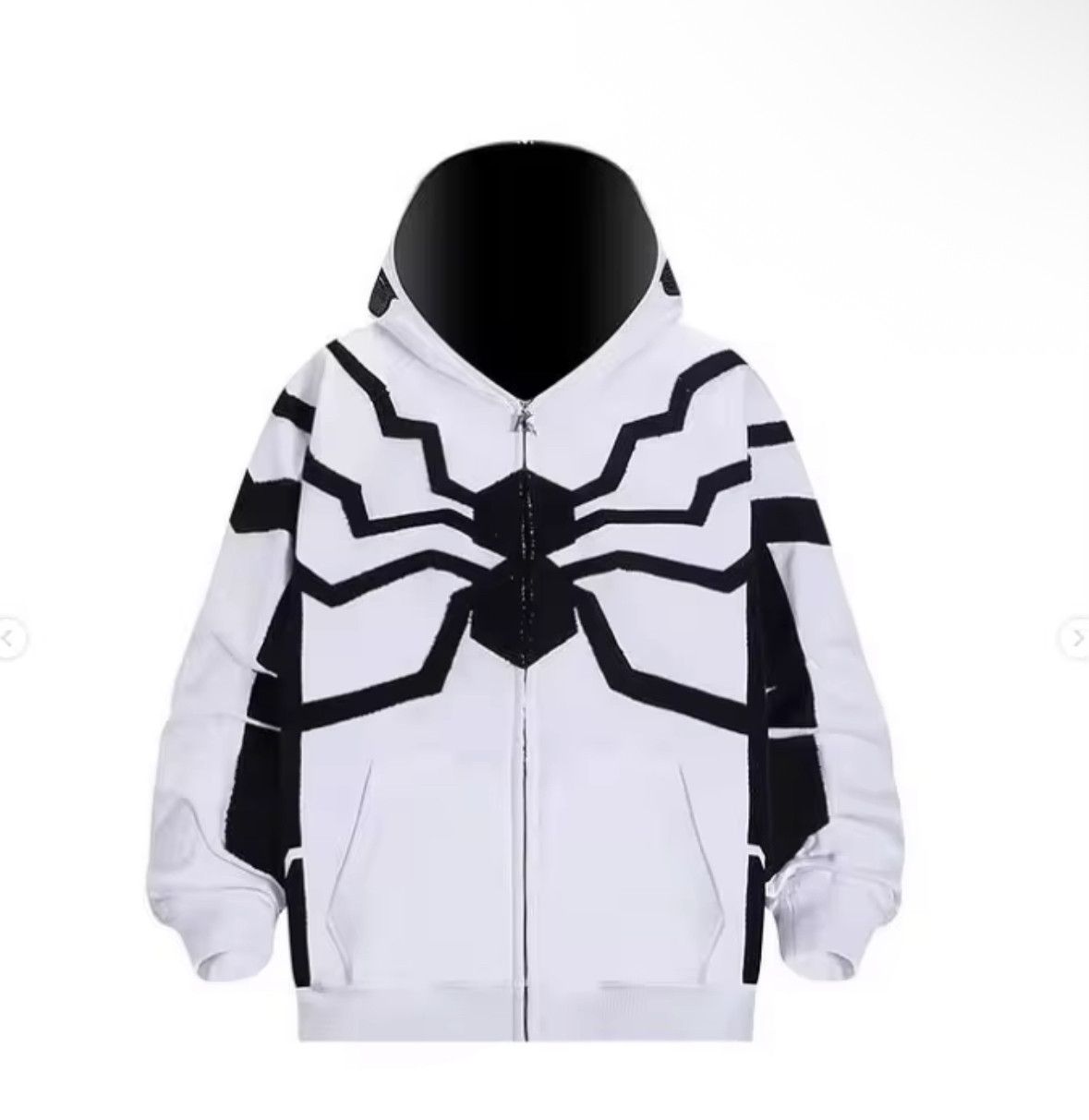 Other Retro Spider Web Hip Hop Zip Hoodies Punk Jacket Size US XL / EU 56 / 4 - 4 Thumbnail