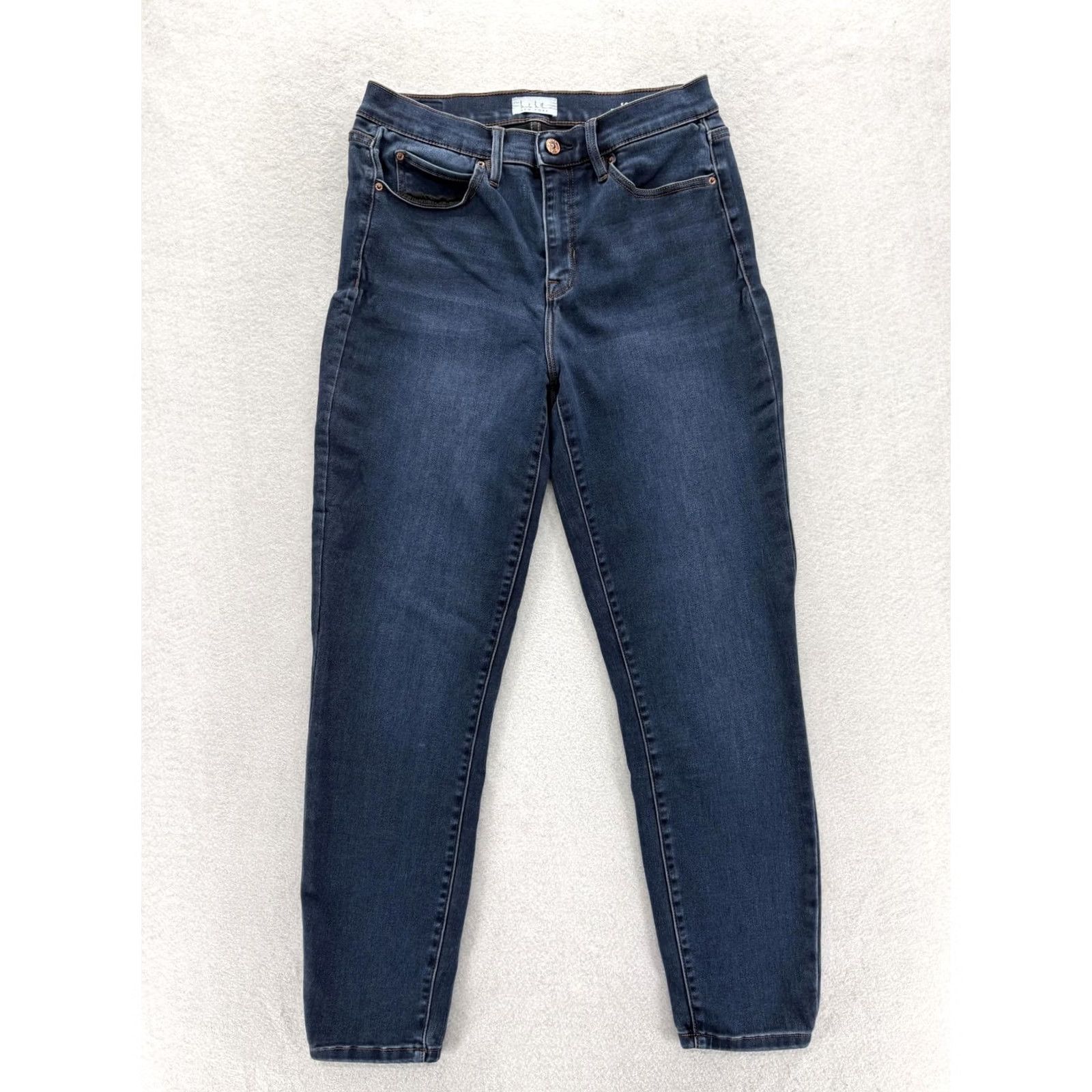 Nicole Miller Nicole Miller Soho High Rise Skinny Jeans Womens 12 Blue Dark Wash Stretch Pants Size 34" / US 12 / IT 48 - 2 Thumbnail