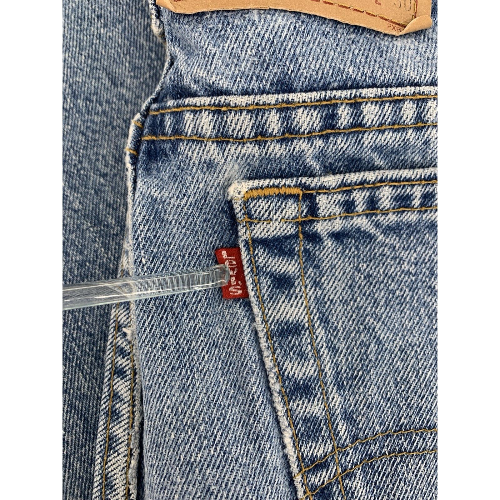 Levi's VTG Levi’s 550 Jeans 39x30 Blue Relaxed Fit Tapered *HOLES* Size US 39 - 5 Thumbnail