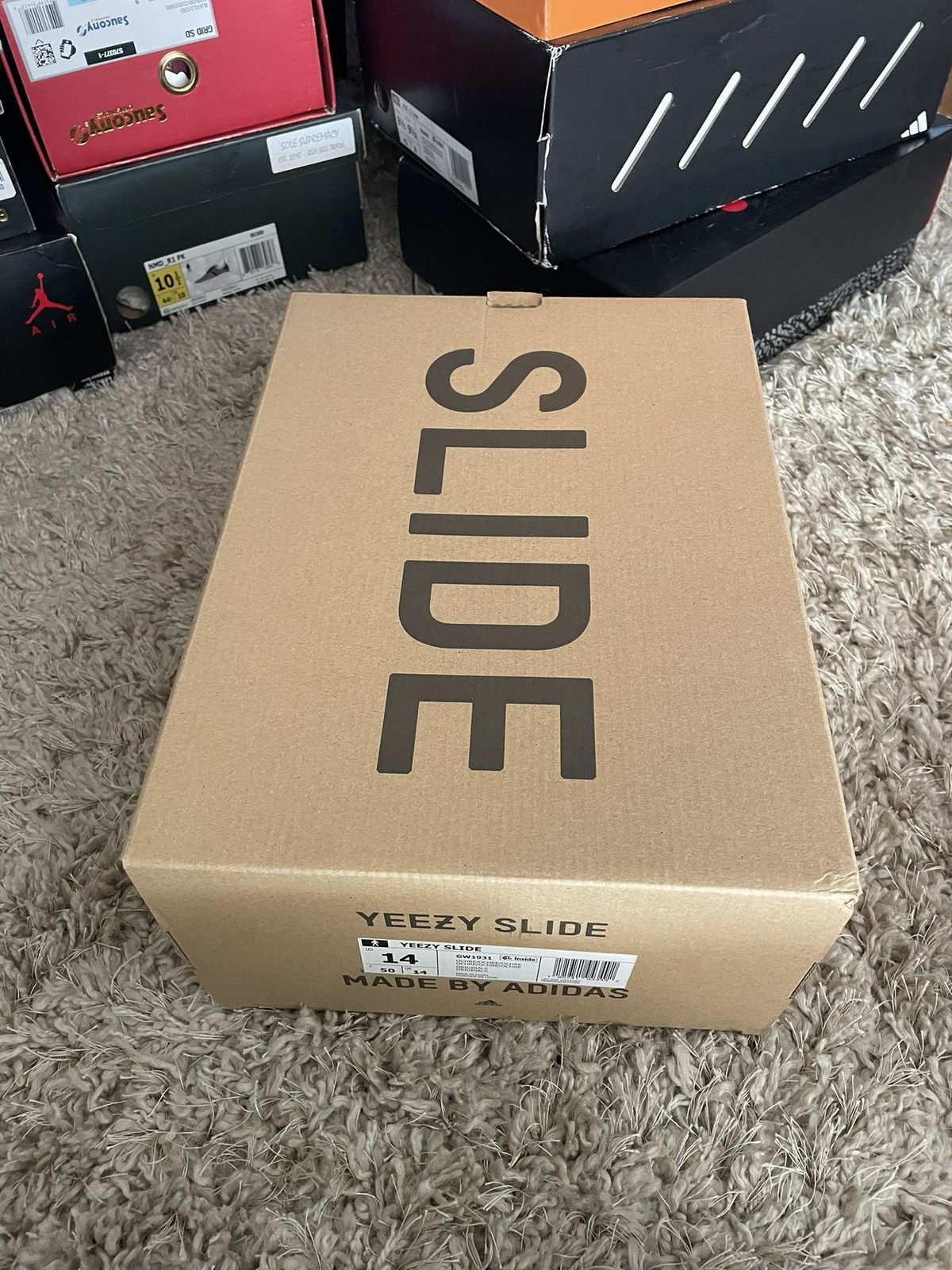 Adidas × Kanye West Adidas Yeezy Slides Ochre Size US 14 / EU 47 - 9 Thumbnail