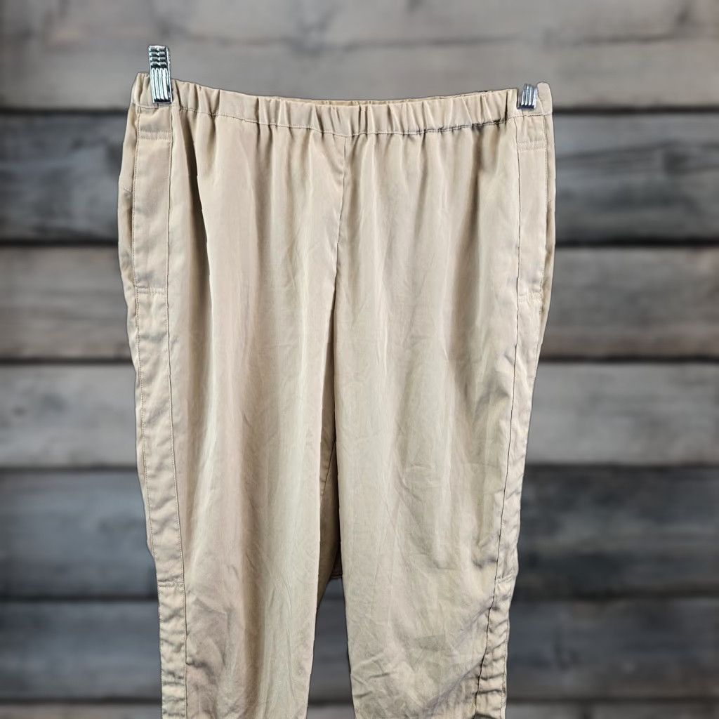 Vintage Chicos Womens Pants Sz 4 Beige Pull On Ankle Mid Rise Size 27" / US 4 / IT 40 - 1 Thumbnail